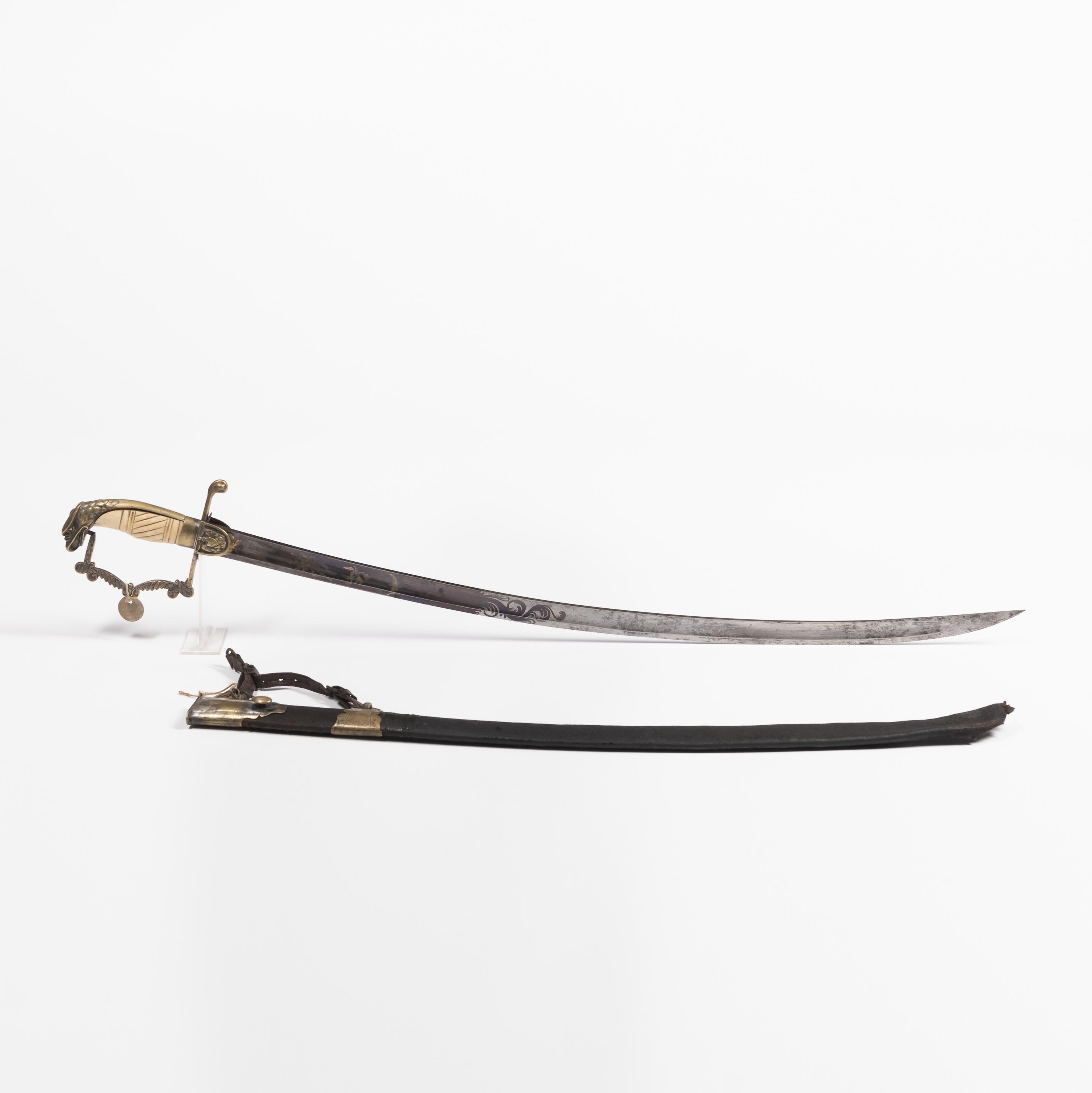 Appraisal: EAGLE POMMEL MOUNTED INFANTRY OFFICER'S SABER AND SCABBARD CIRCA -