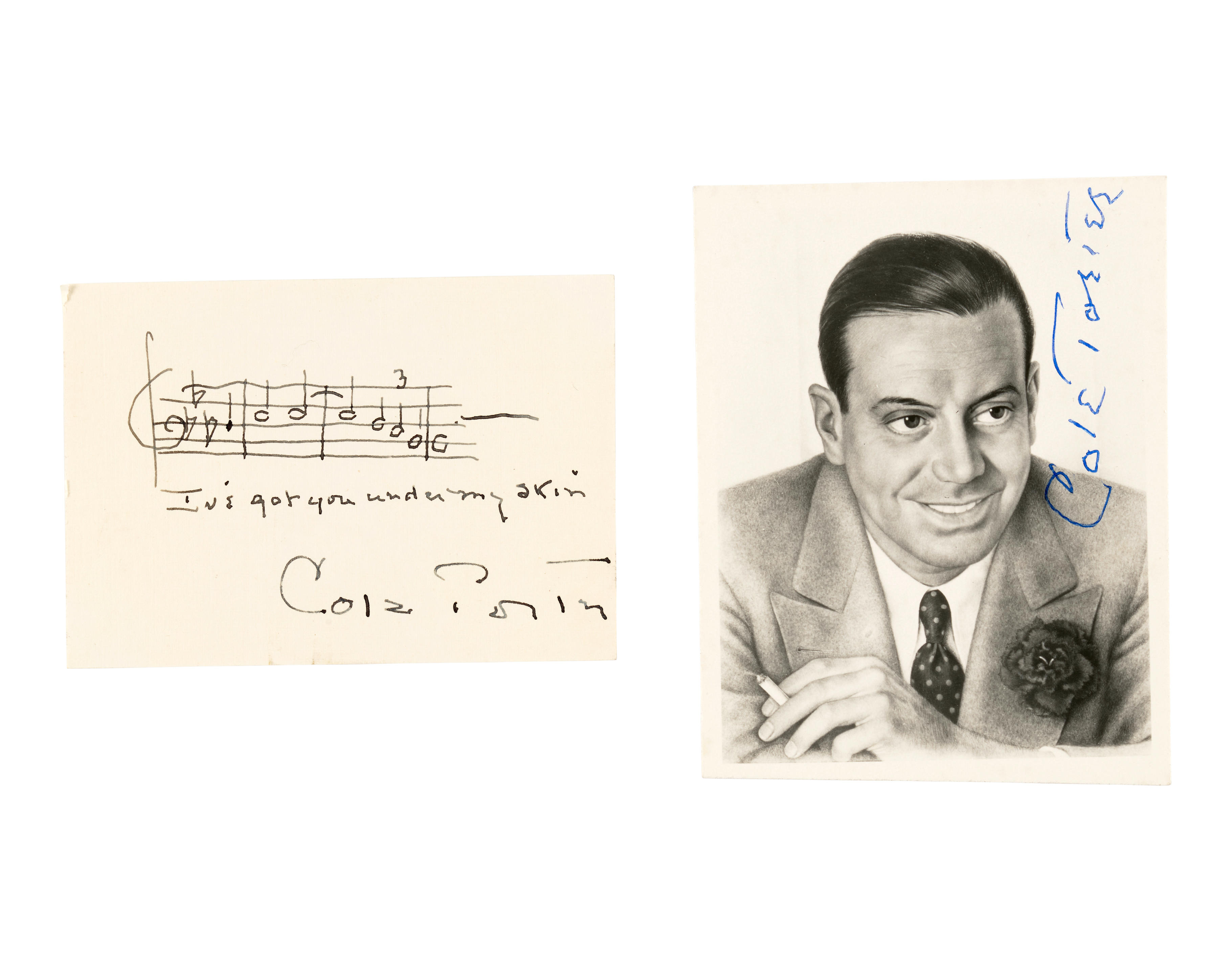 Appraisal: PORTER COLE - Autograph musical quotation signed Cole Porter for