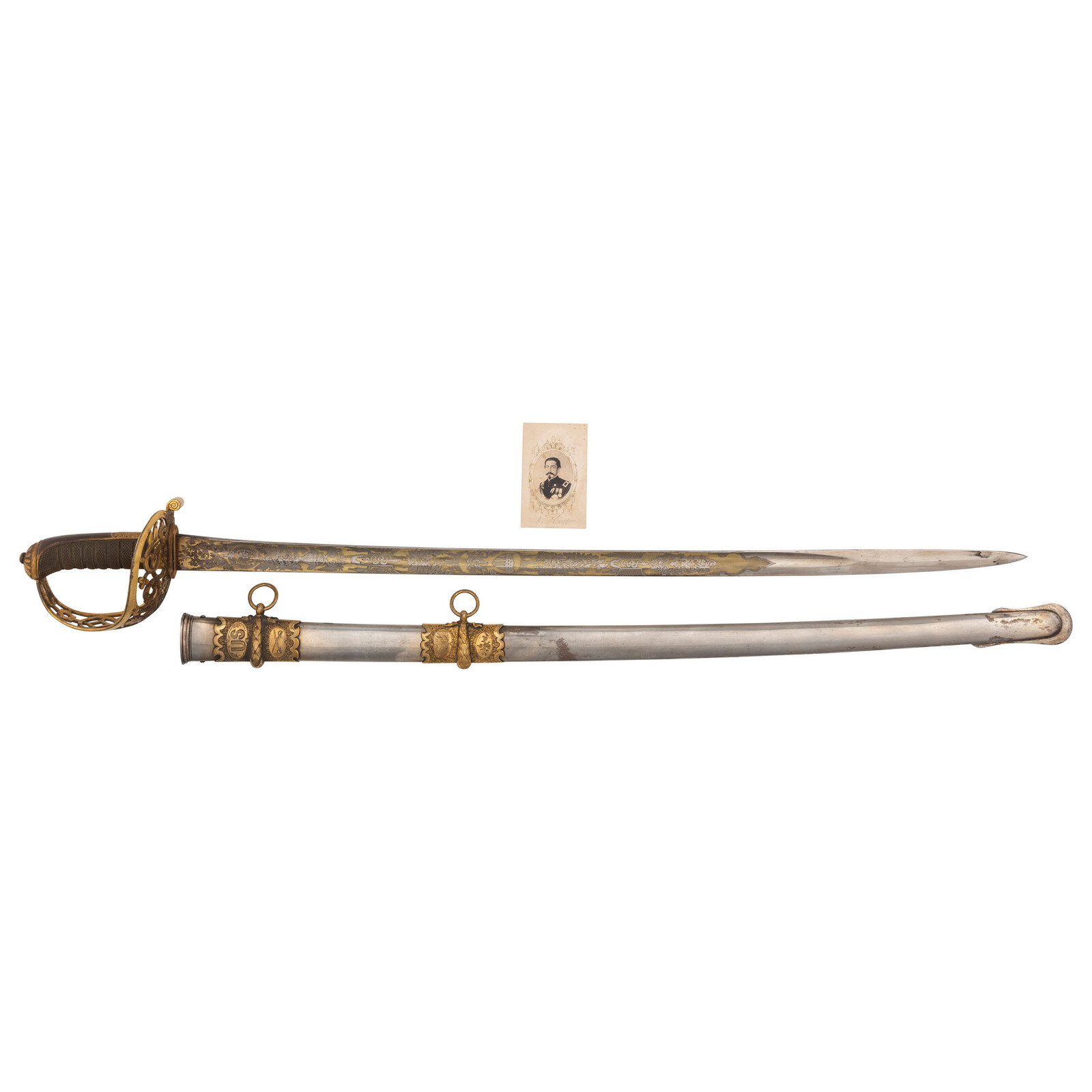 Appraisal: Tiffany British Pattern Cavalry Officers Presentation Saber of Major later