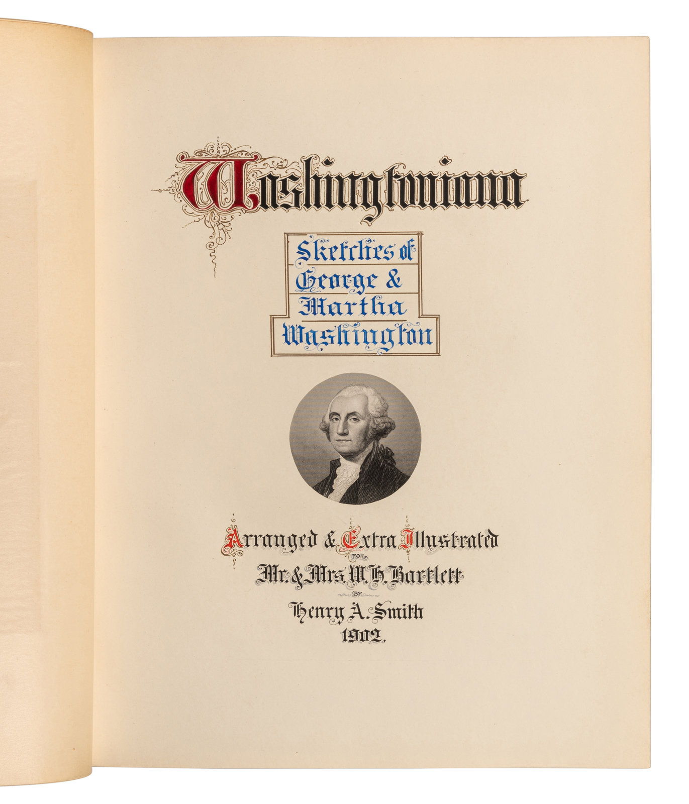 Appraisal: WASHINGTON George - Caption title Washingtoniana Sketches of George amp