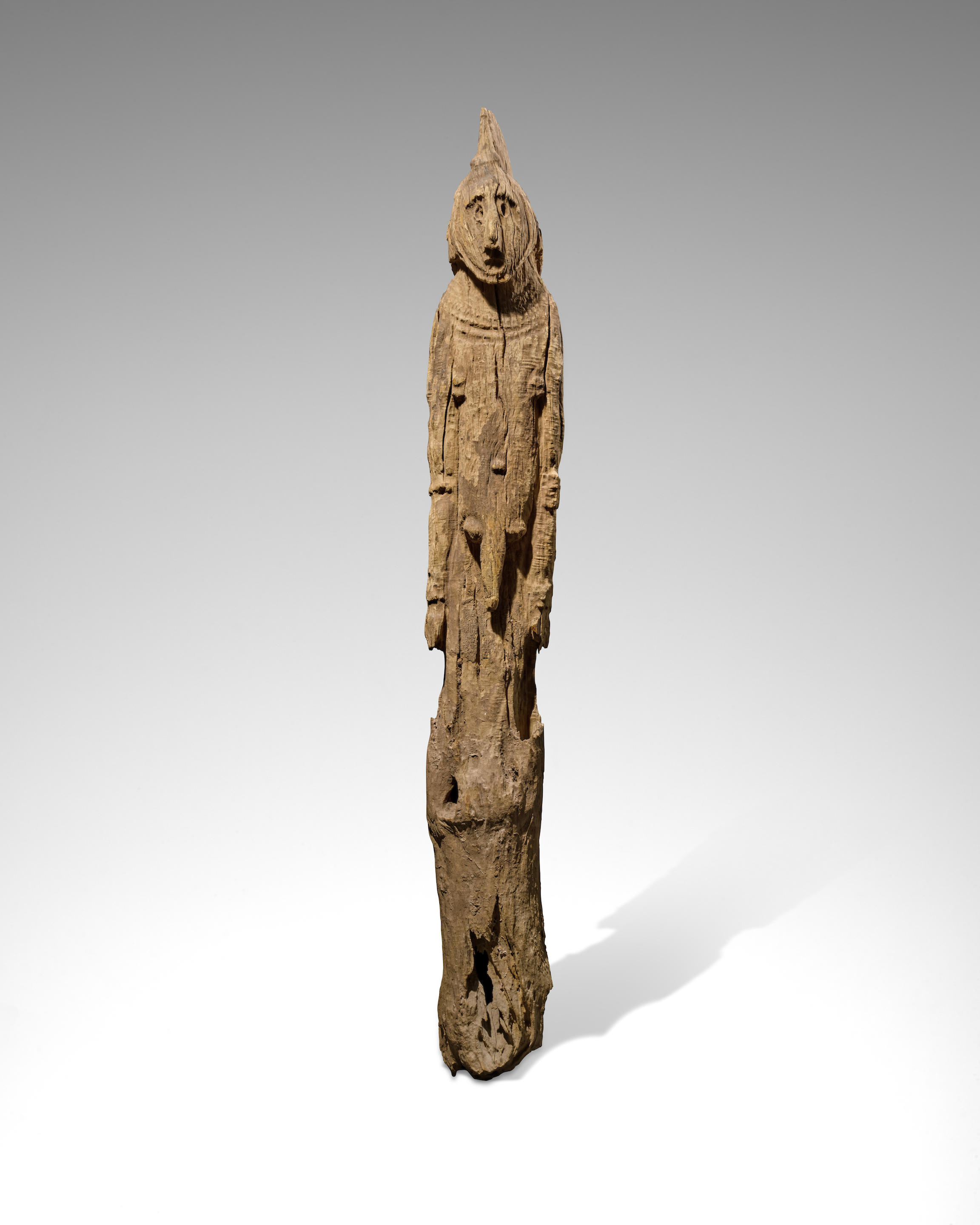 Appraisal: KONSO-GATO MALE FIGURE ETHIOPIA waaga Wood with light brown weathered