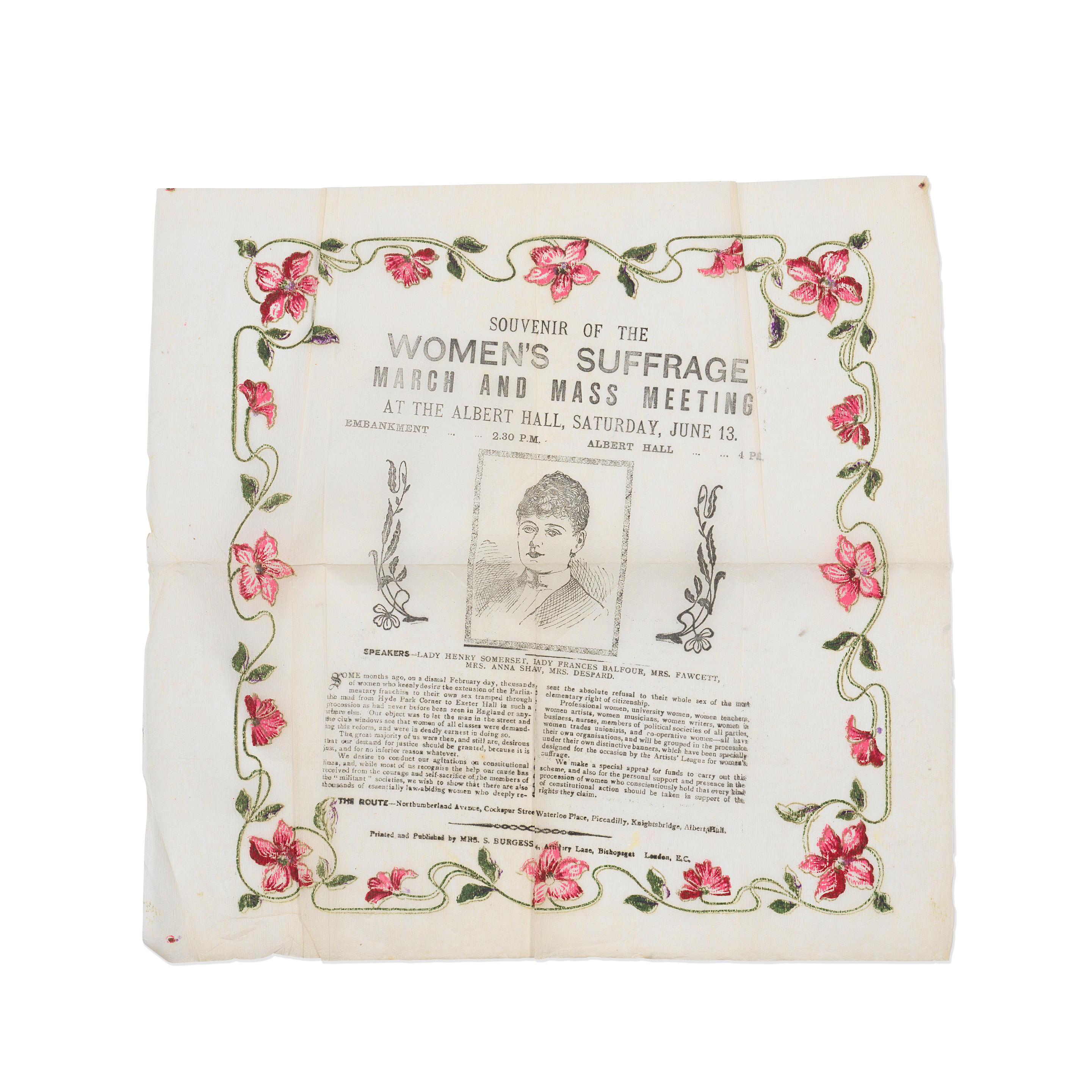 Appraisal: SUFFRAGE - WOMEN'S SUFFRAGE MARCH Souvenir of the Women's Suffrage