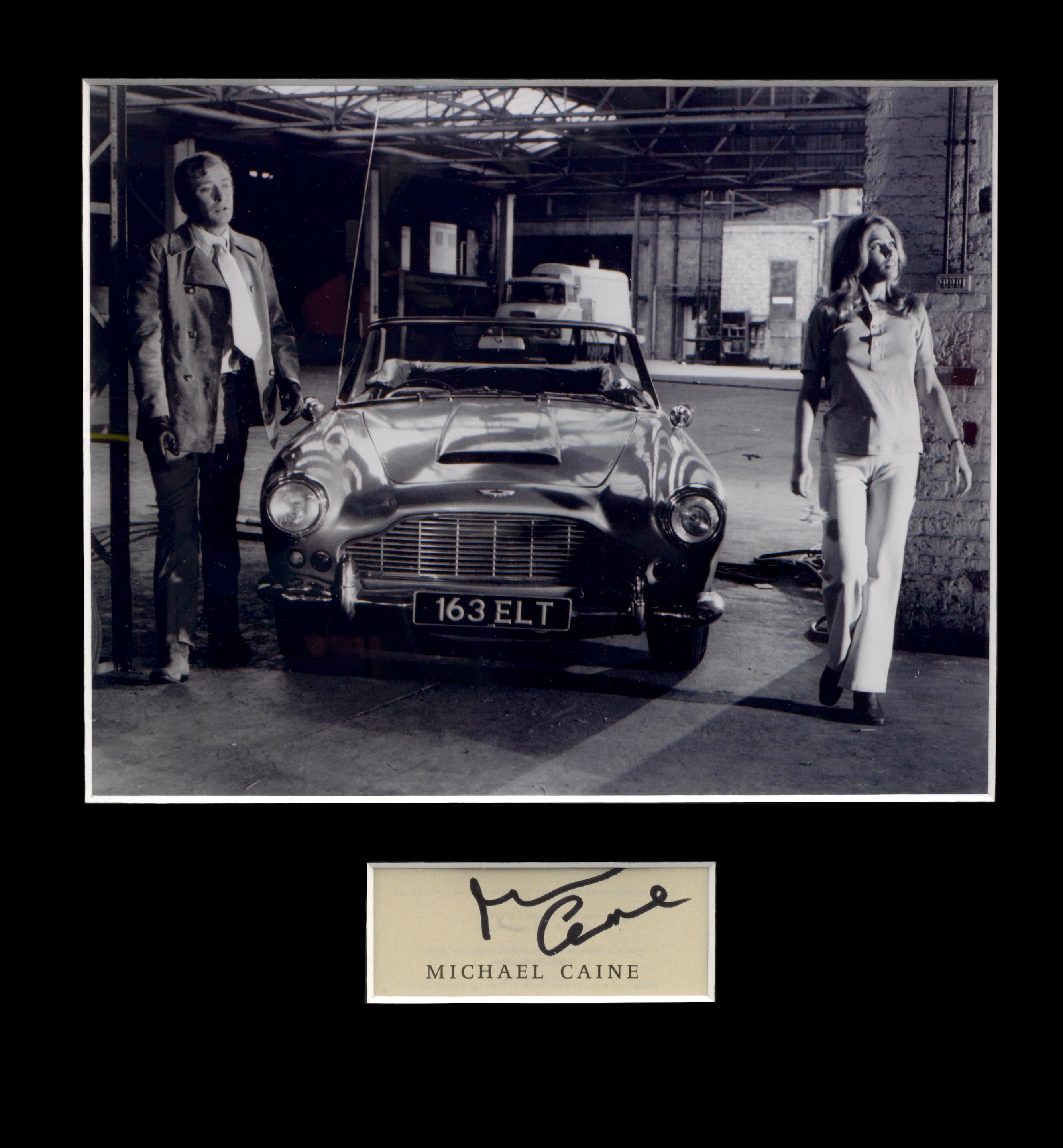 Appraisal: A MICHAEL CAINE 'ITALIAN JOB' ASTON MARTIN DB FRAMED DISPLAY