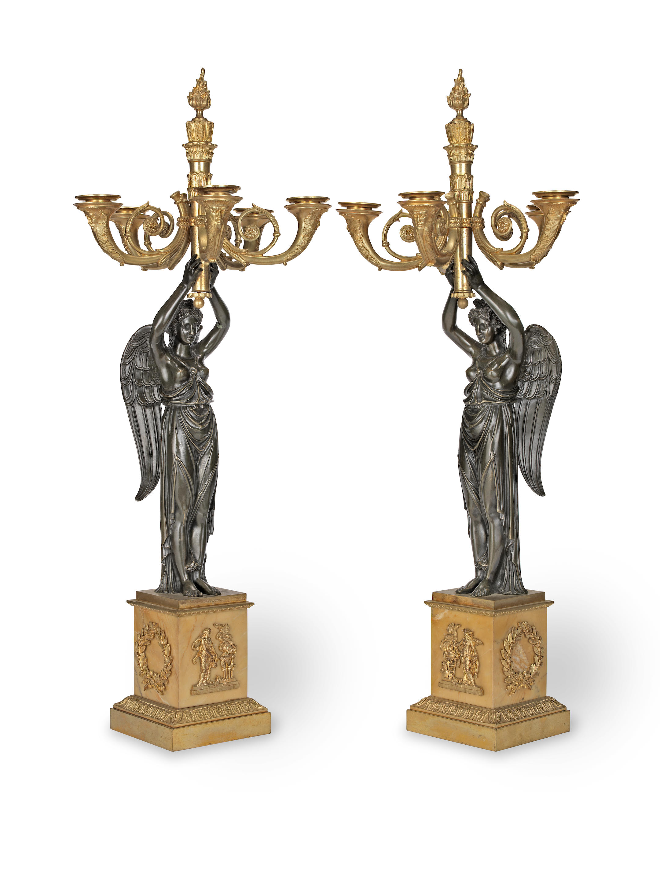 Appraisal: A PAIR OF LATE TH EARLY TH CENTURY FRENCH PATINATED