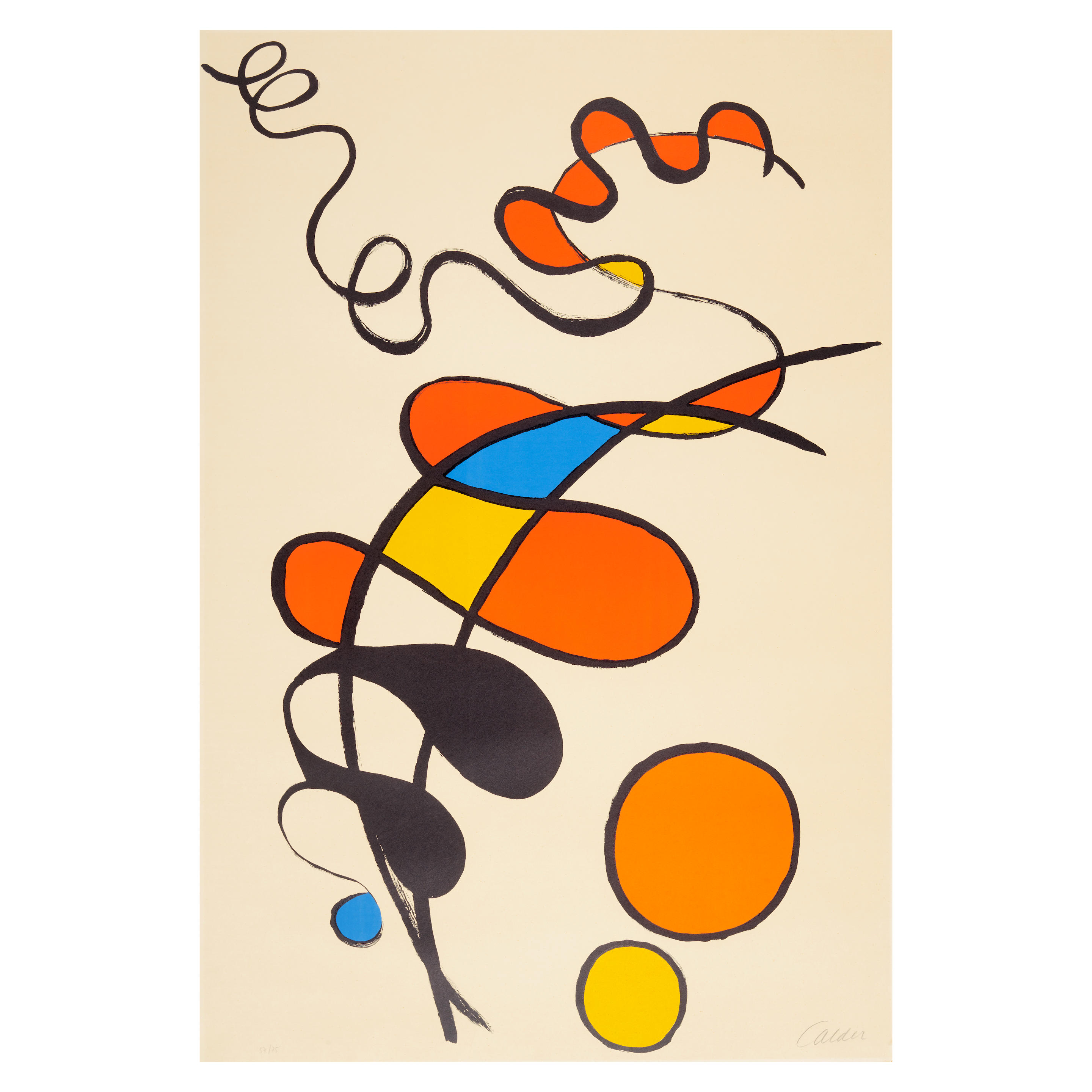 Appraisal: ALEXANDER CALDER - Boule Jaune Boule Orange c Lithograph in