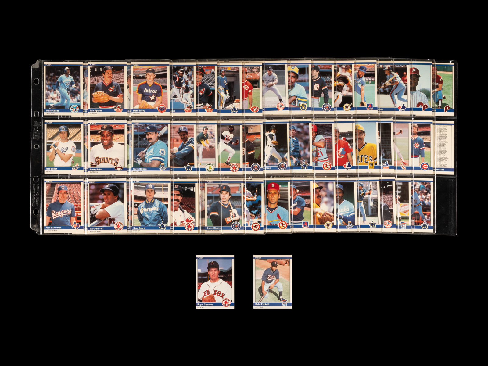 Appraisal: A Fleer Update Baseball Card Set Including Kirby Puckett and