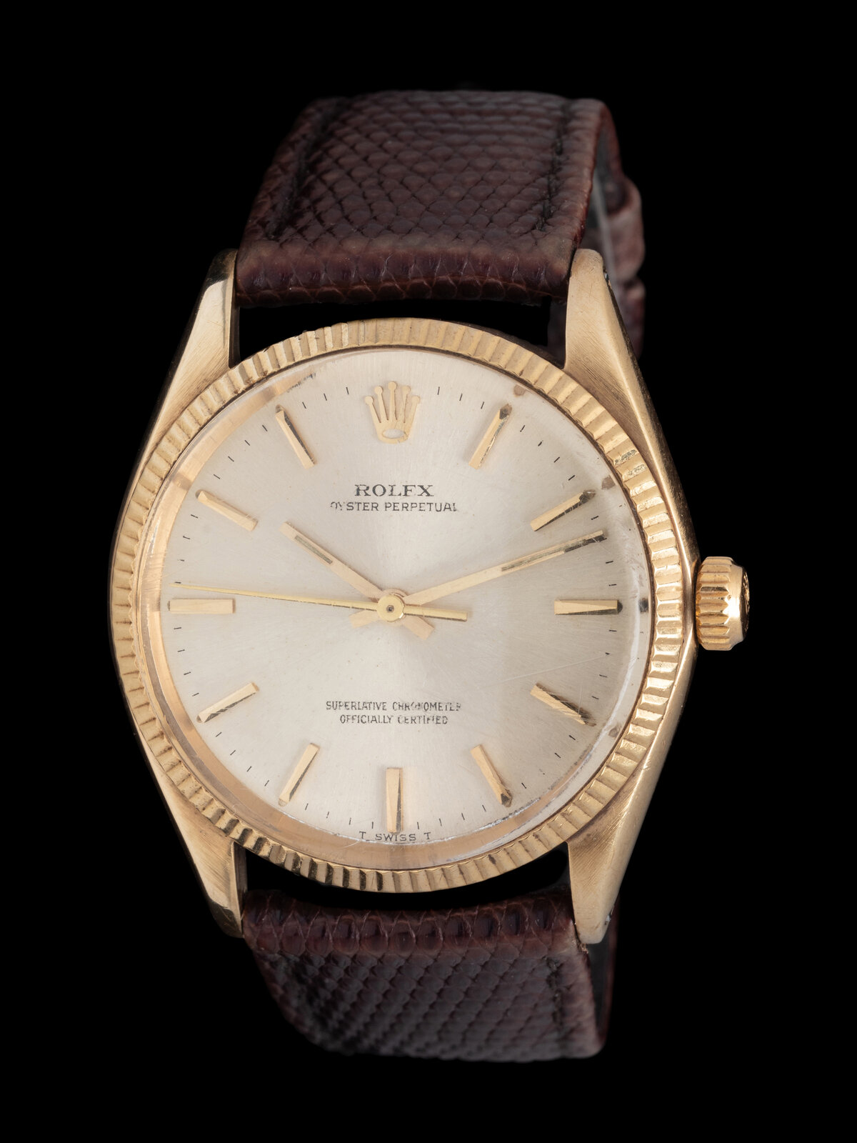 Appraisal: ROLEX REF K YELLOW GOLD 'OYSTER PERPETUAL' WATCH Maker Rolex