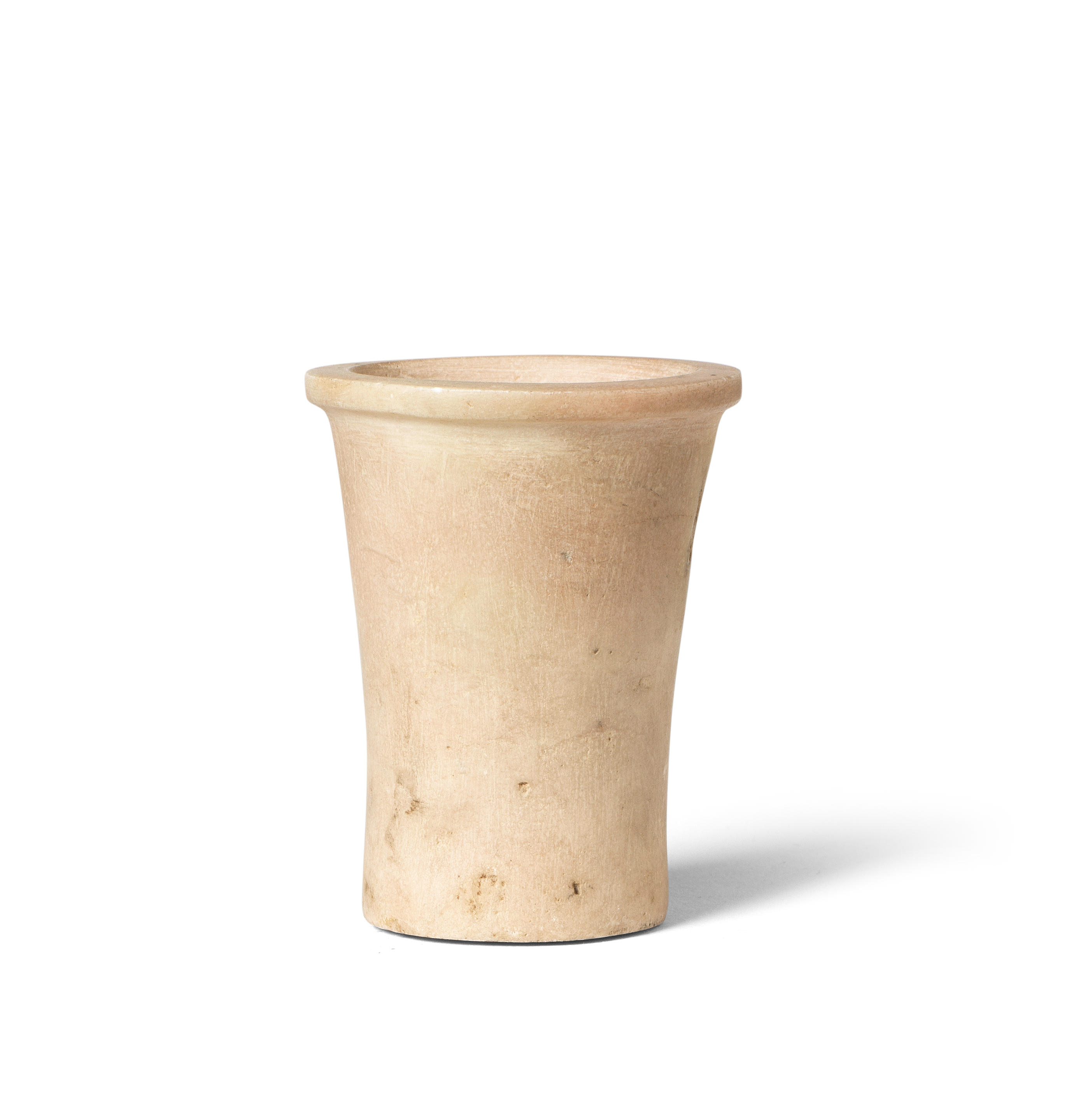 Appraisal: A SMALL EGYPTIAN PINK LIMESTONE JAR A small Egyptian pink