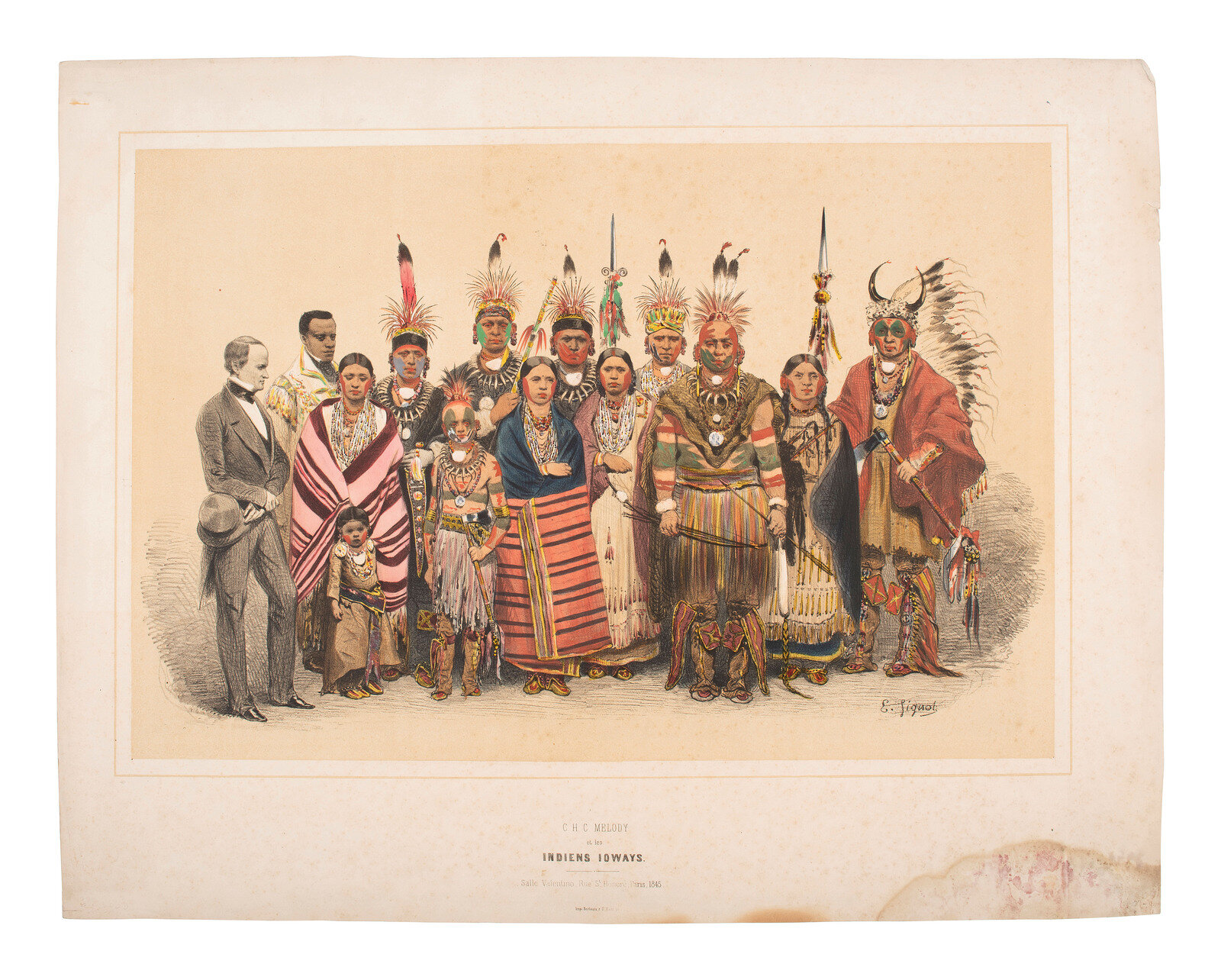 Appraisal: NATIVE AMERICANS SIGNOL Emile artist C H C Melody et