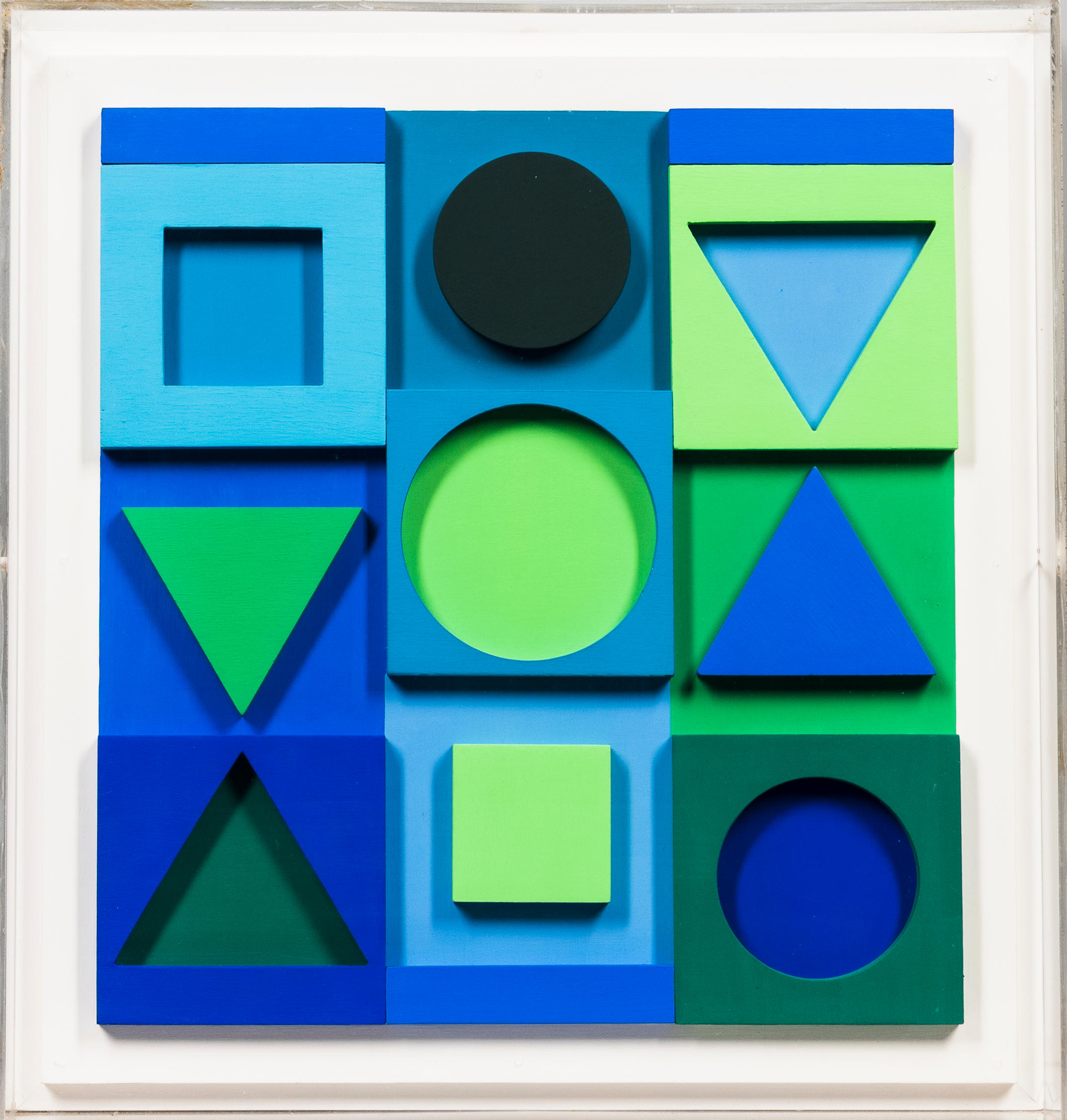 Appraisal: VICTOR VASARELY - Zaphir n gatif Painted wooden multiple identified