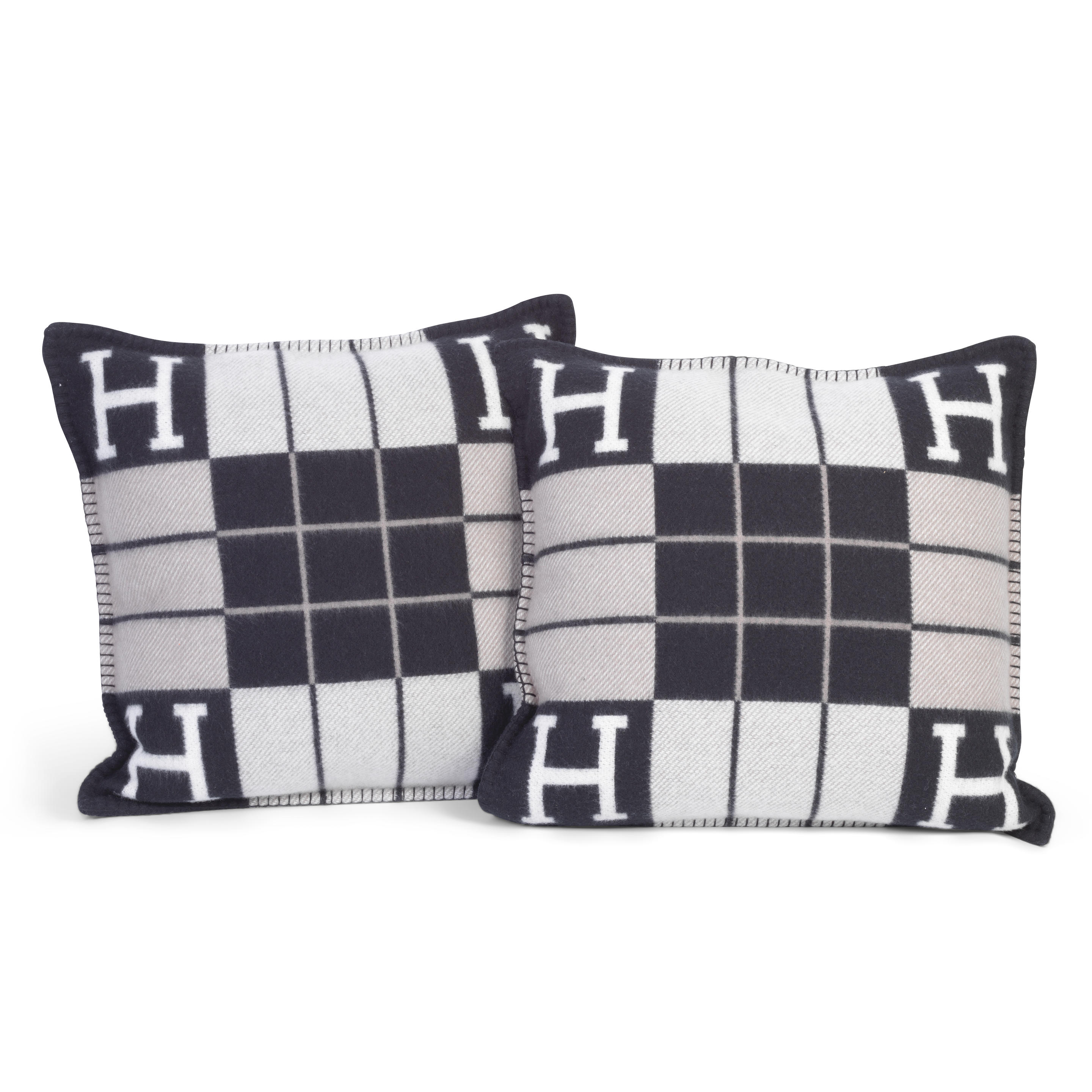 Appraisal: HERM S TWO CRU AND NOIR AVALON III PILLOWS cru