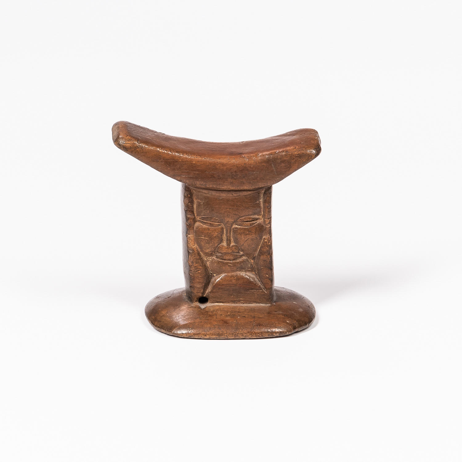 Appraisal: A CONGO NECKREST Possibly Suku the flat rounded base with