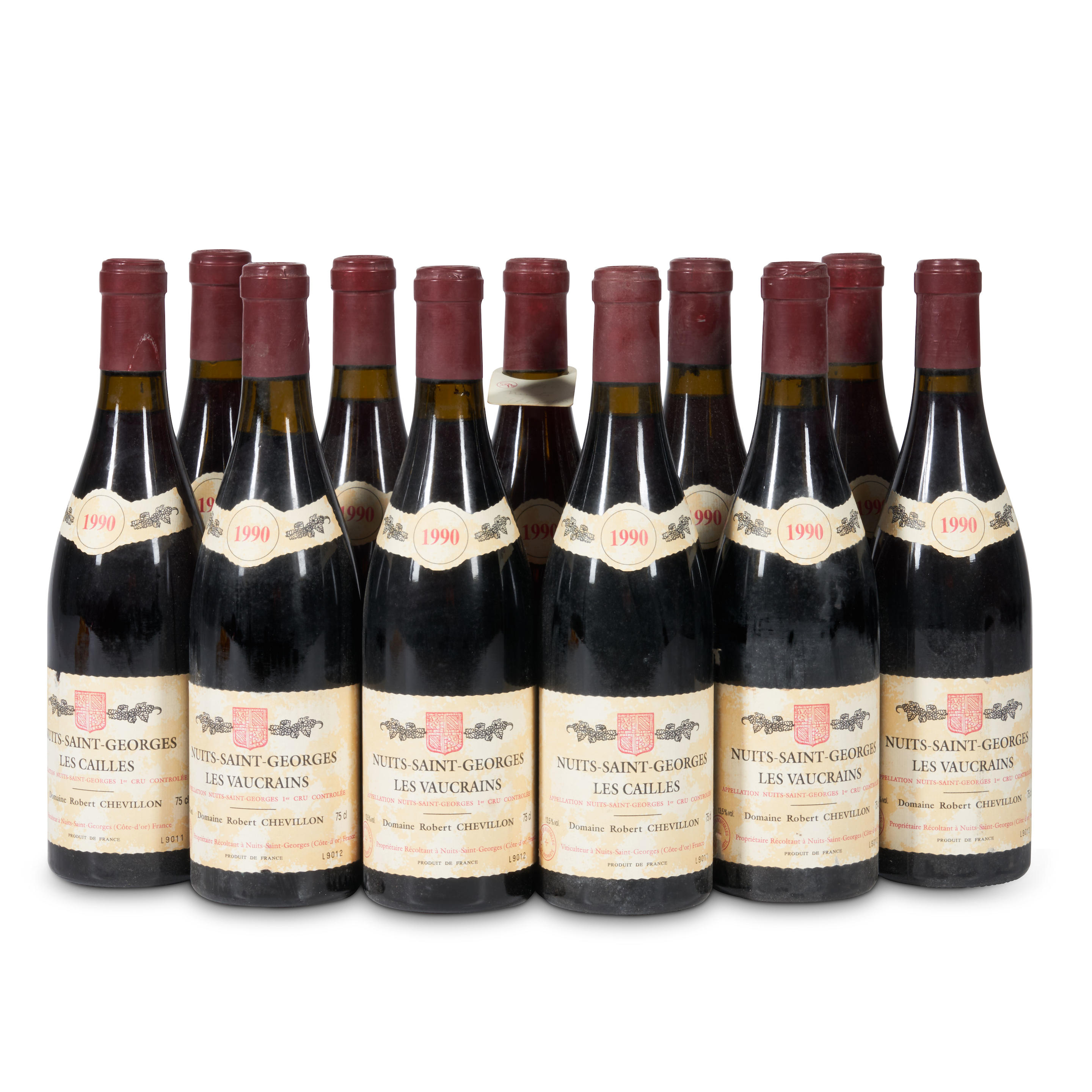 Appraisal: R CHEVILLON NUITS ST GEORGES LES CAILLES BOTTLES R Chevillon