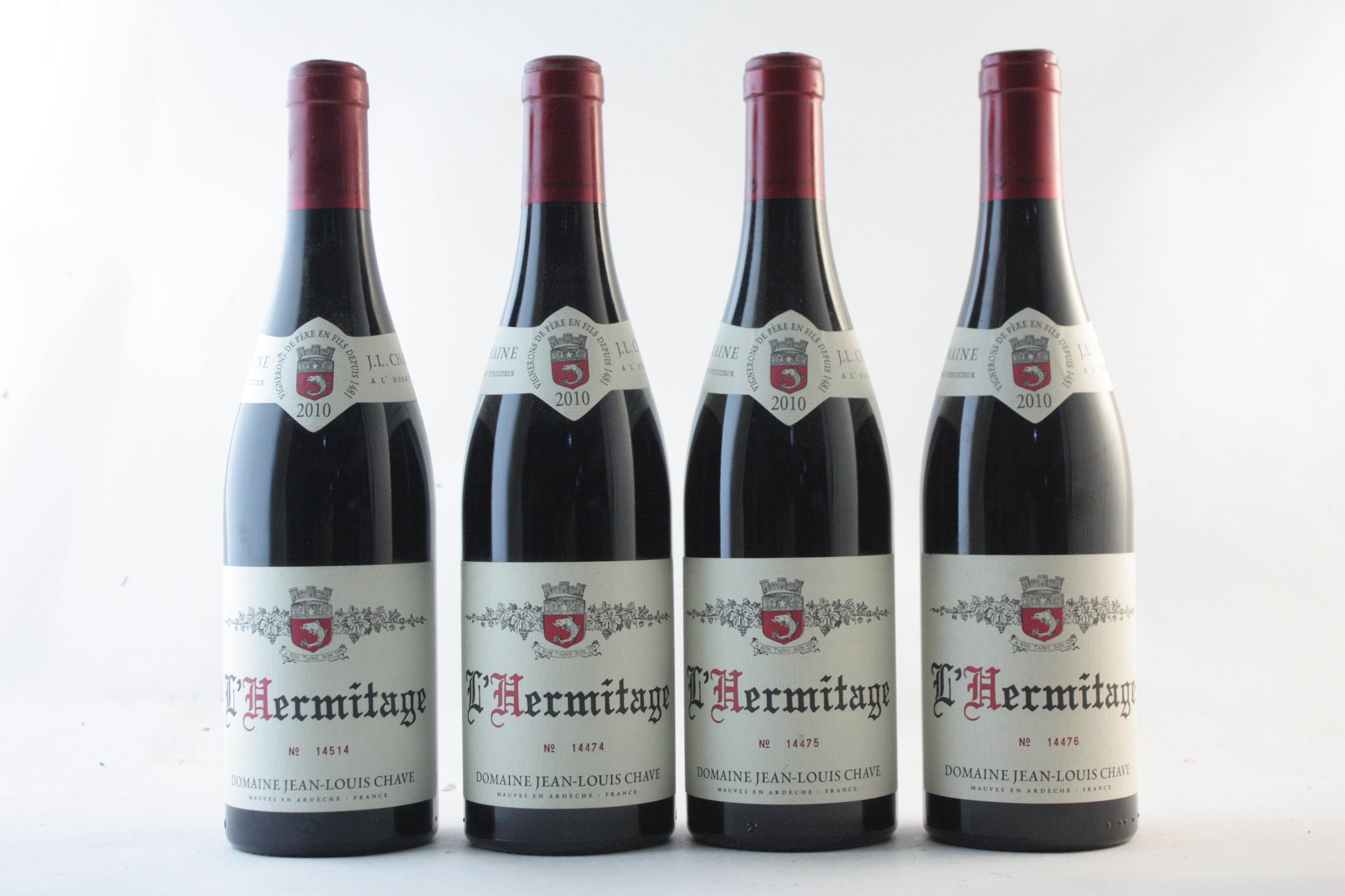 Appraisal: L'HERMITAGE DOMAINE JEAN-LOUIS CHAVE L'Hermitage Domaine Jean-Louis Chave slightly worn