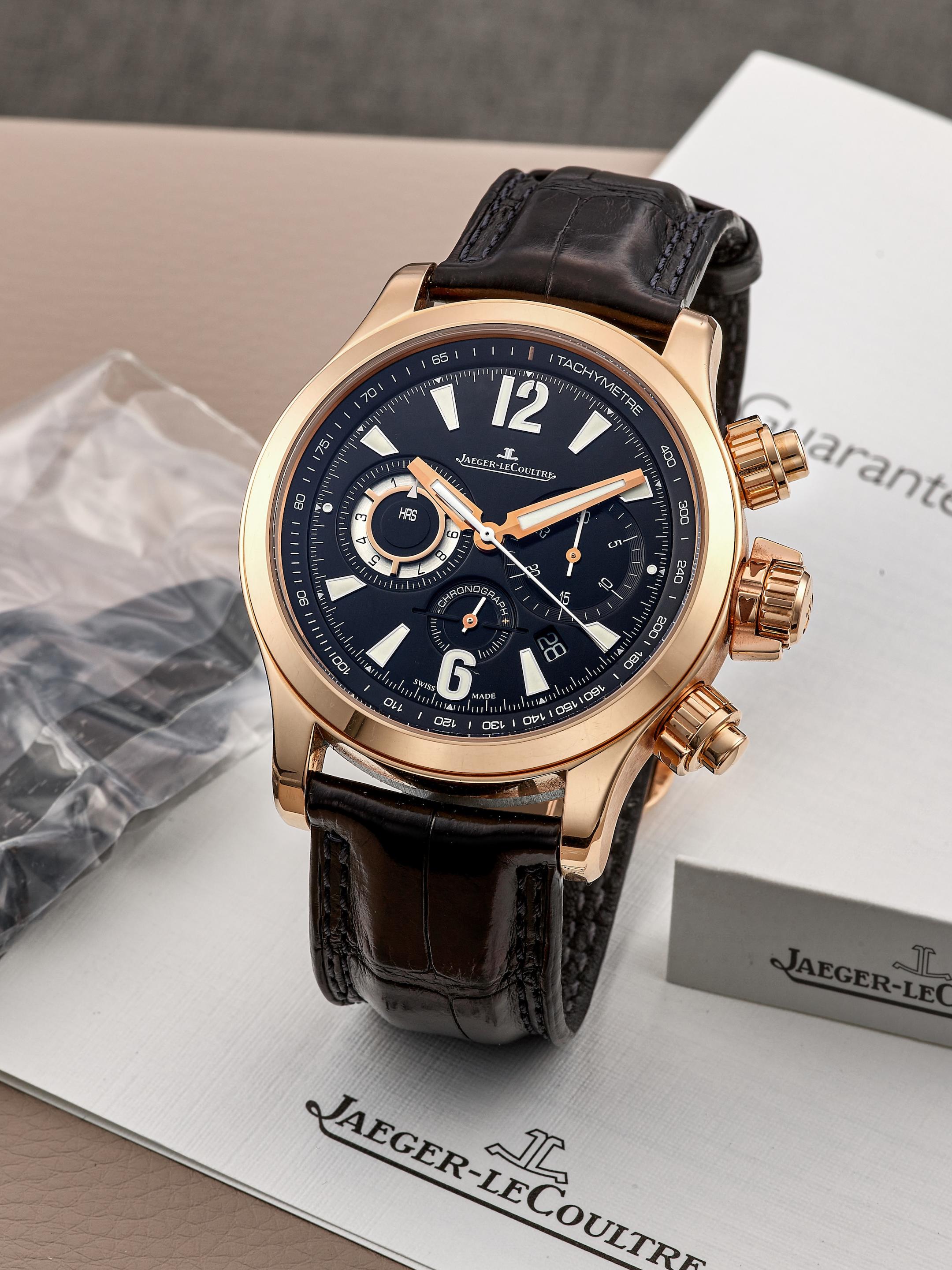 Appraisal: JAEGER-LECOULTRE MASTER COMPRESSOR II REF Q A PINK GOLD CHRONOGRAPH