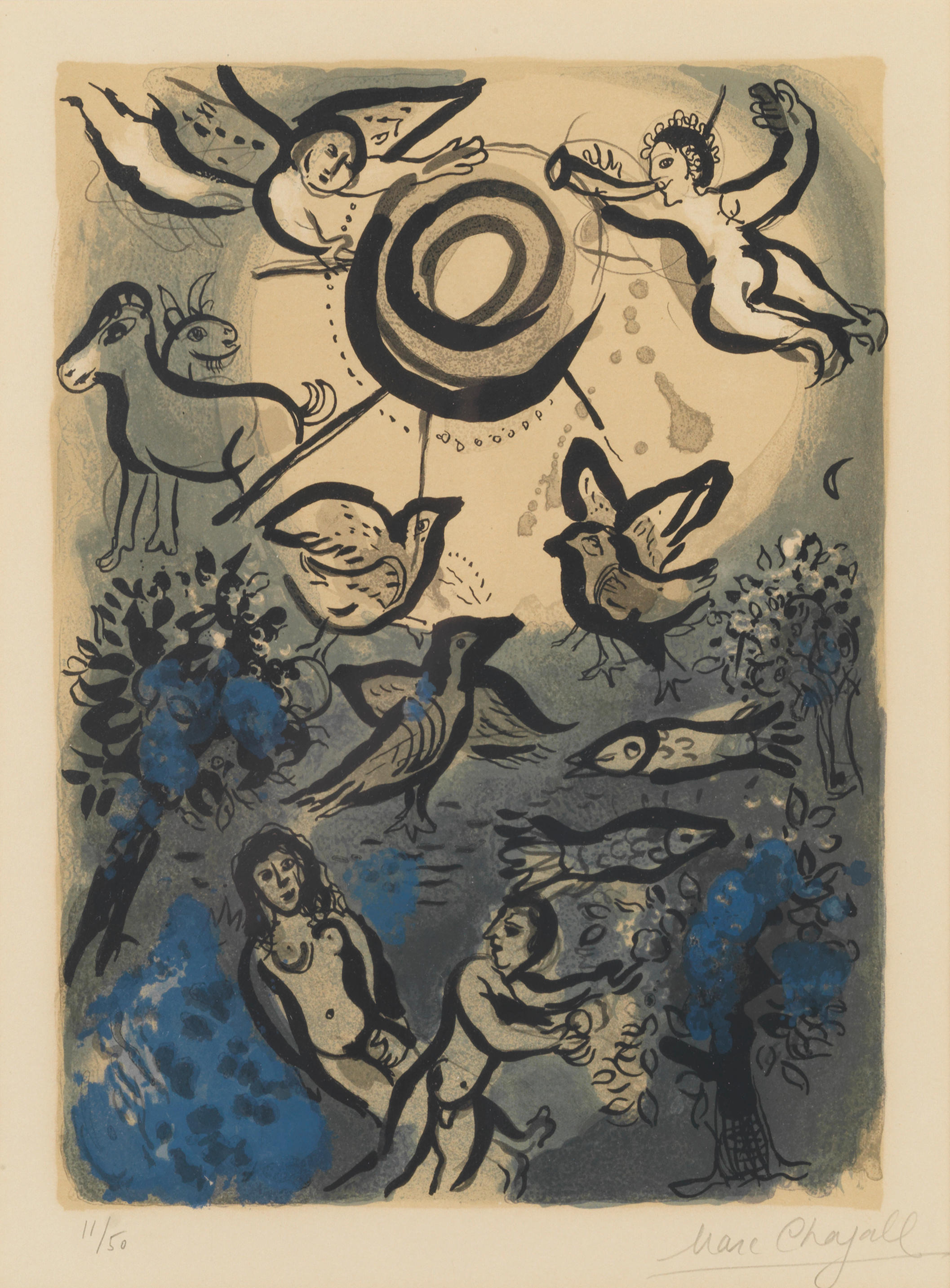 Appraisal: MARC CHAGALL RUSSIAN FRENCH - Creation from 'Drawings from the