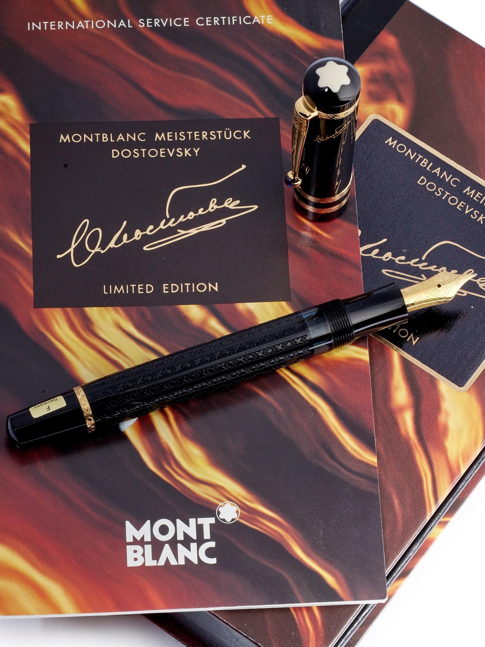 Appraisal: MONTBLANC WRITERS EDITION - DOSTOEVSKY A LIMITED EDITION BLACK RESIN