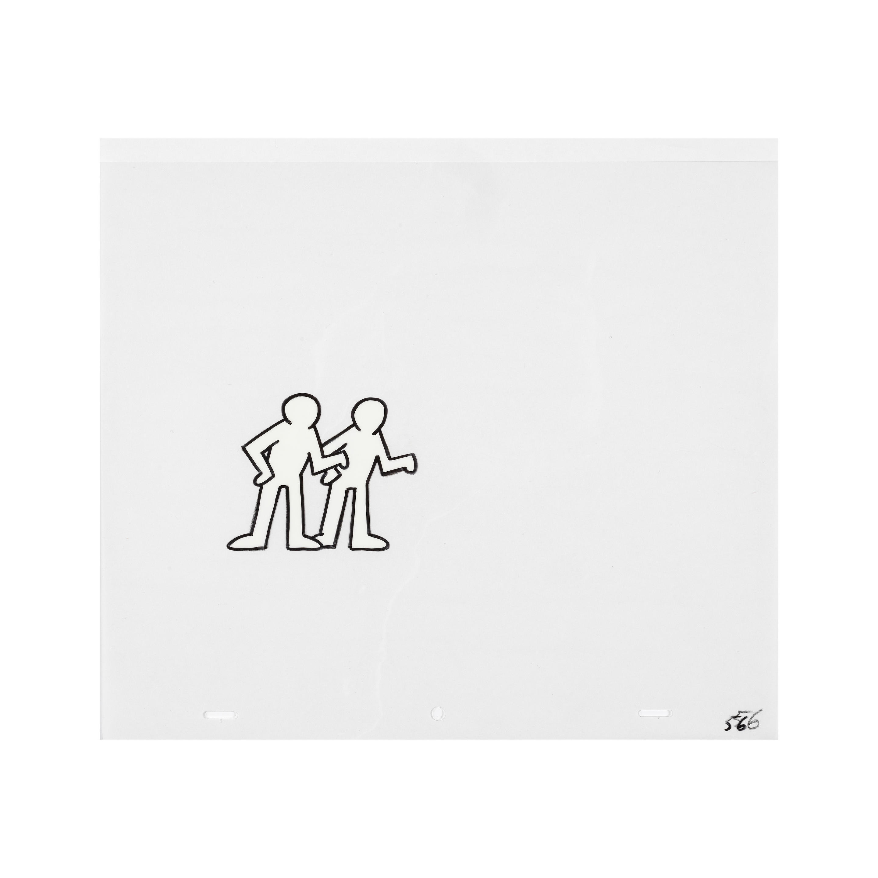 Appraisal: D'APRES KEITH HARING - Sesame Street Break-Dancers animation drawing S