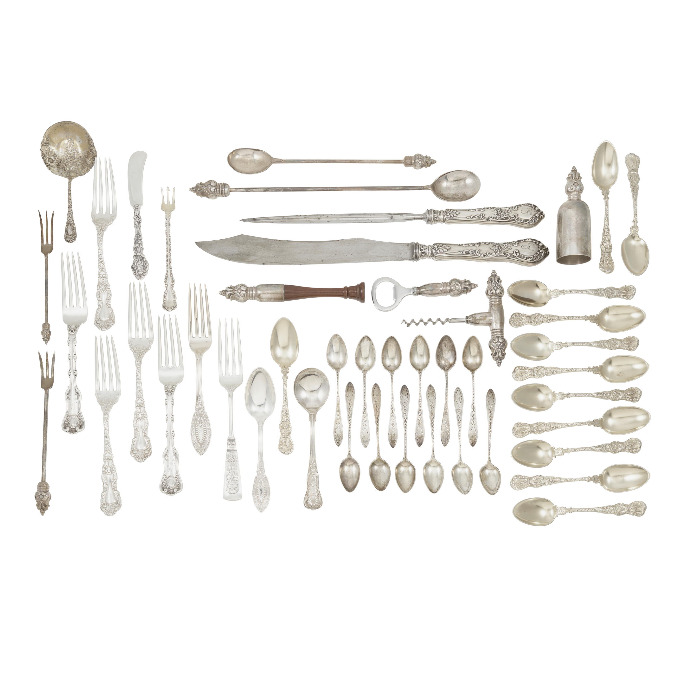 Appraisal: A GROUP OF AMERICAN STERLING SILVER FLATWARE by various makers