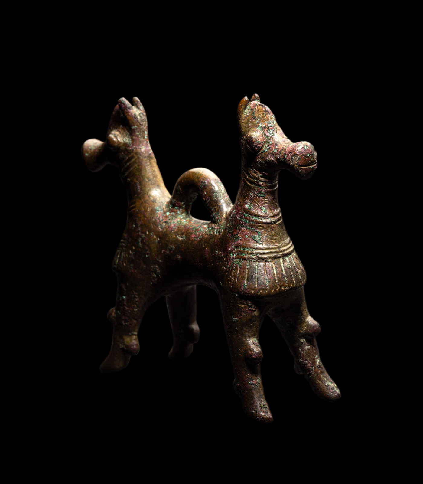 Appraisal: A Luristan Bronze Double Quadruped Pendant Circa - B C