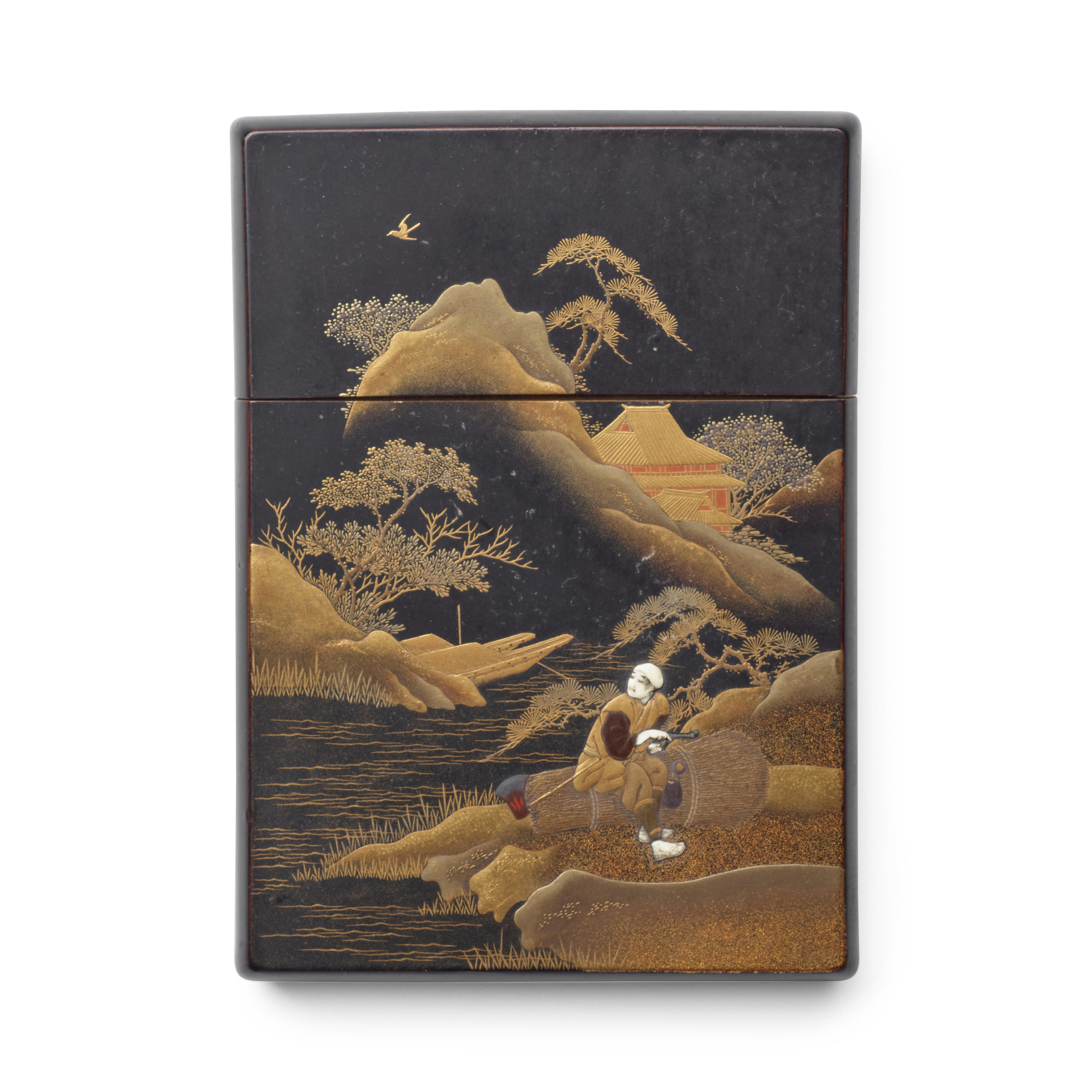 Appraisal: A LACQUER CARD CASE Meiji - or Taisho - era