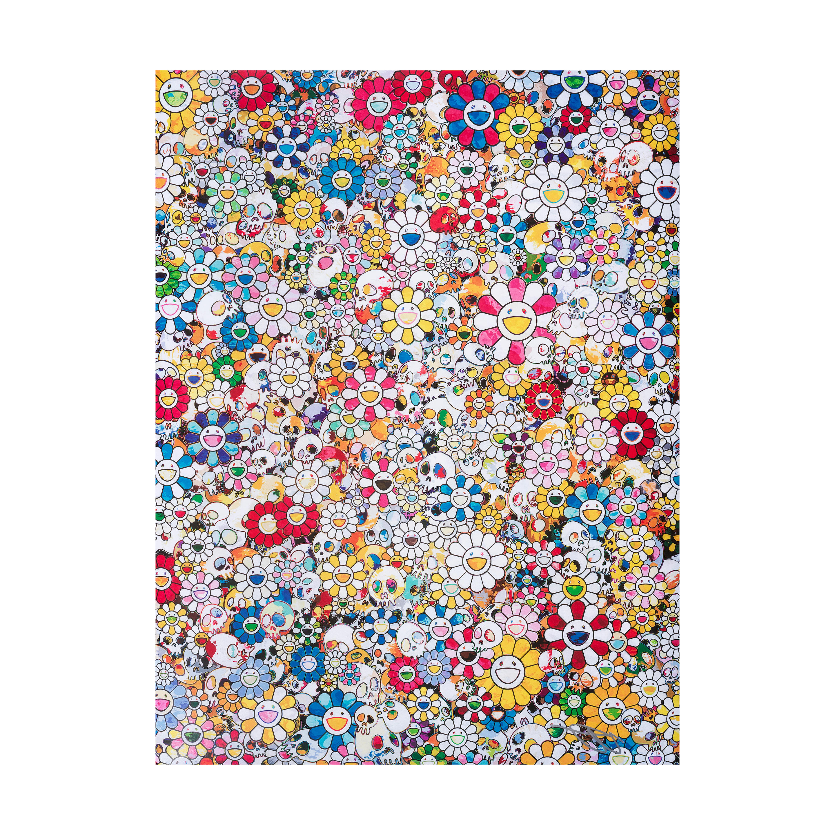 Appraisal: TAKASHI MURAKAMI NE EN Skull Flowers Offset lithographie en couleurs