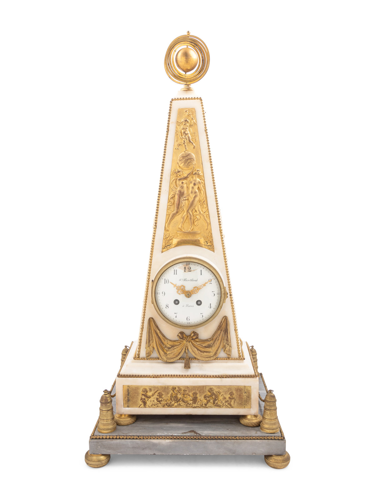 Appraisal: A Late Louis XVI or Directoire Gilt Bronze and Marble