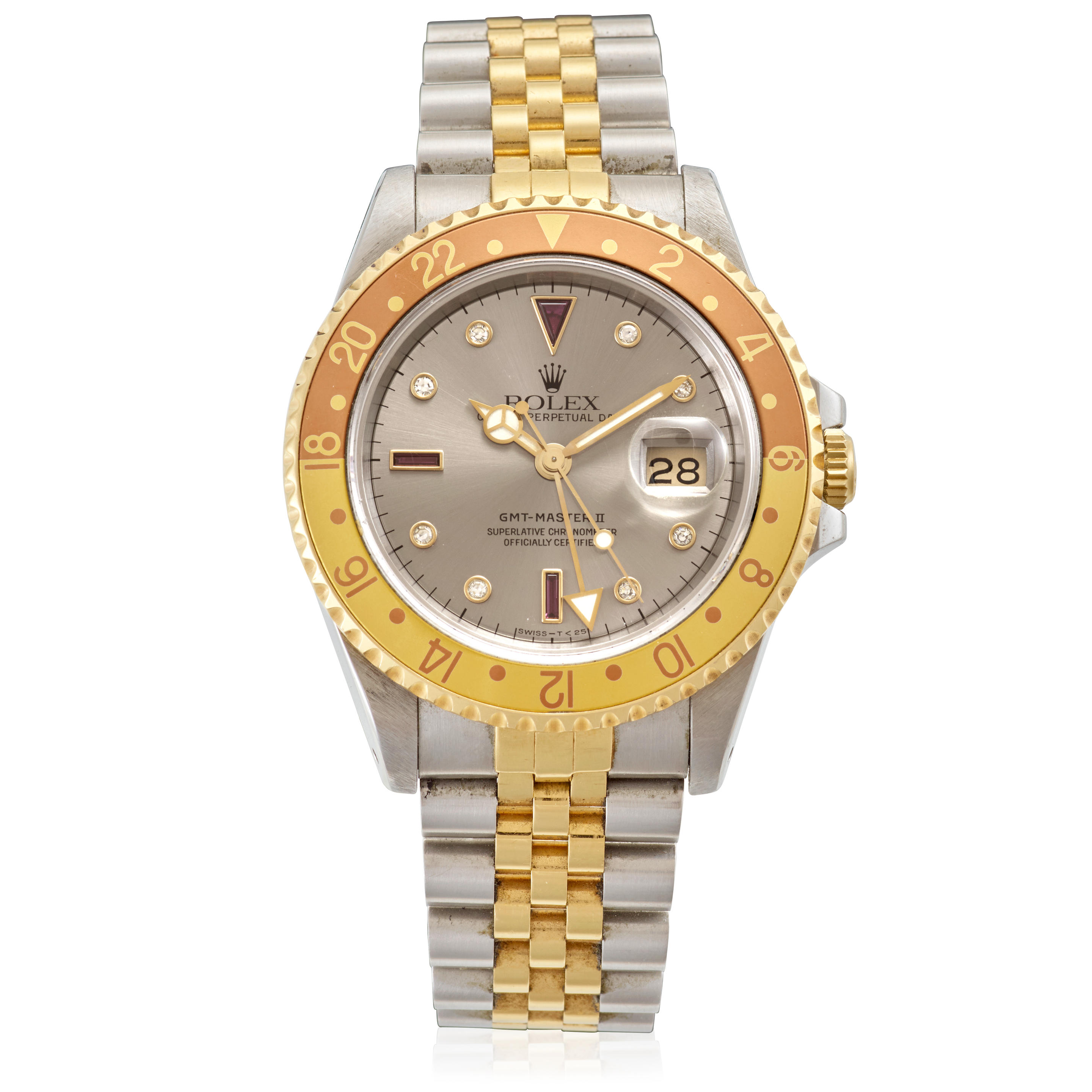 Appraisal: ROLEX A STAINLESS-STEEL AND GOLD AUTOMATIC BRACELET WATCH WITH DUAL