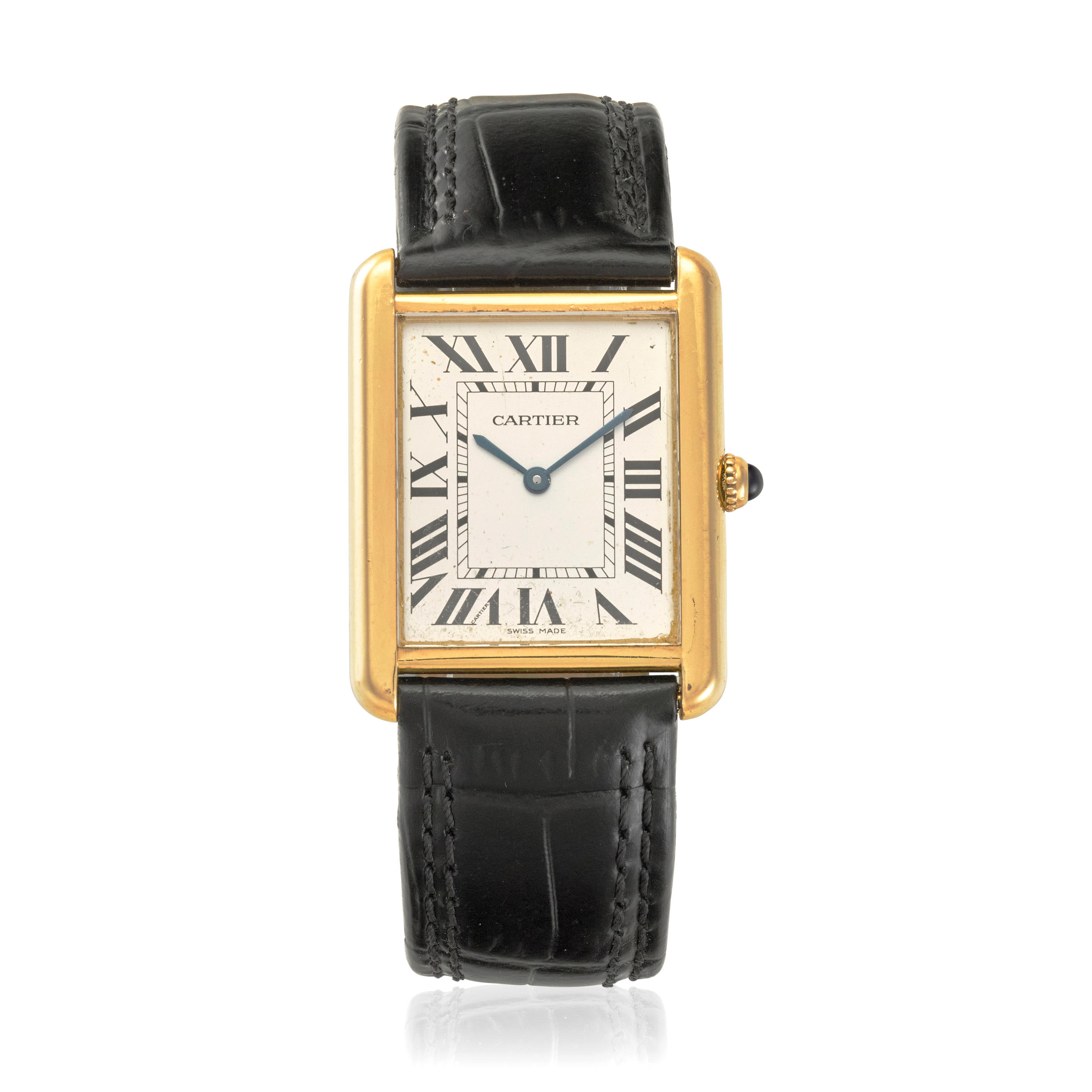 Appraisal: CARTIER A GOLD PLATED WRISTWATCH Model Louis Tank Reference Date