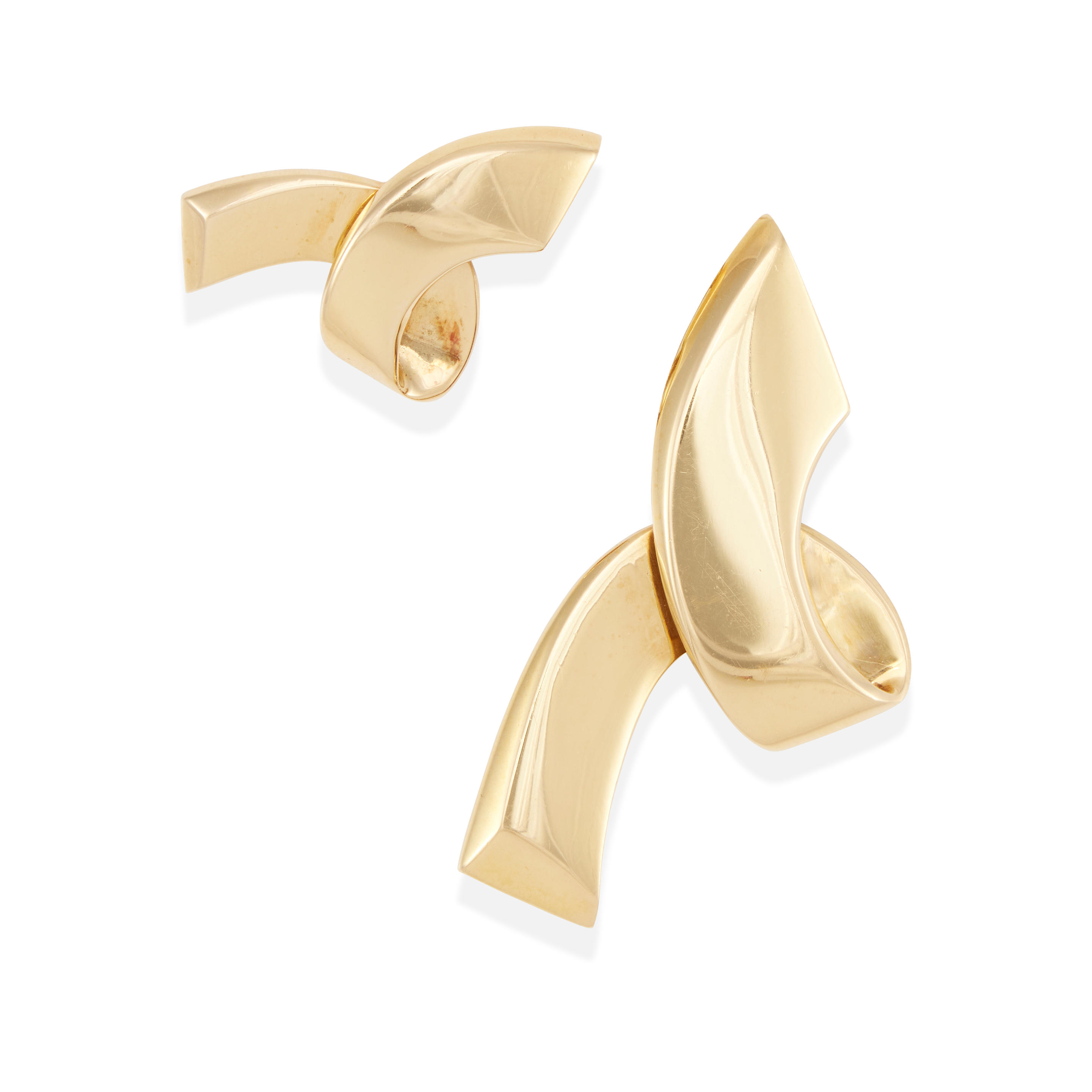 Appraisal: PALOMA PICASSO FOR TIFFANY CO TWO K GOLD BROOCHES k