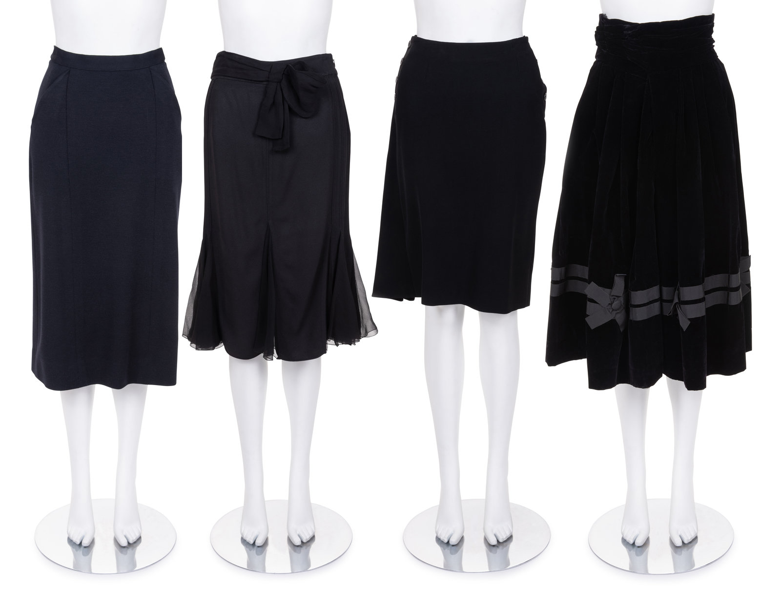 Appraisal: Four Christian Dior Skirts - s This lot includes four