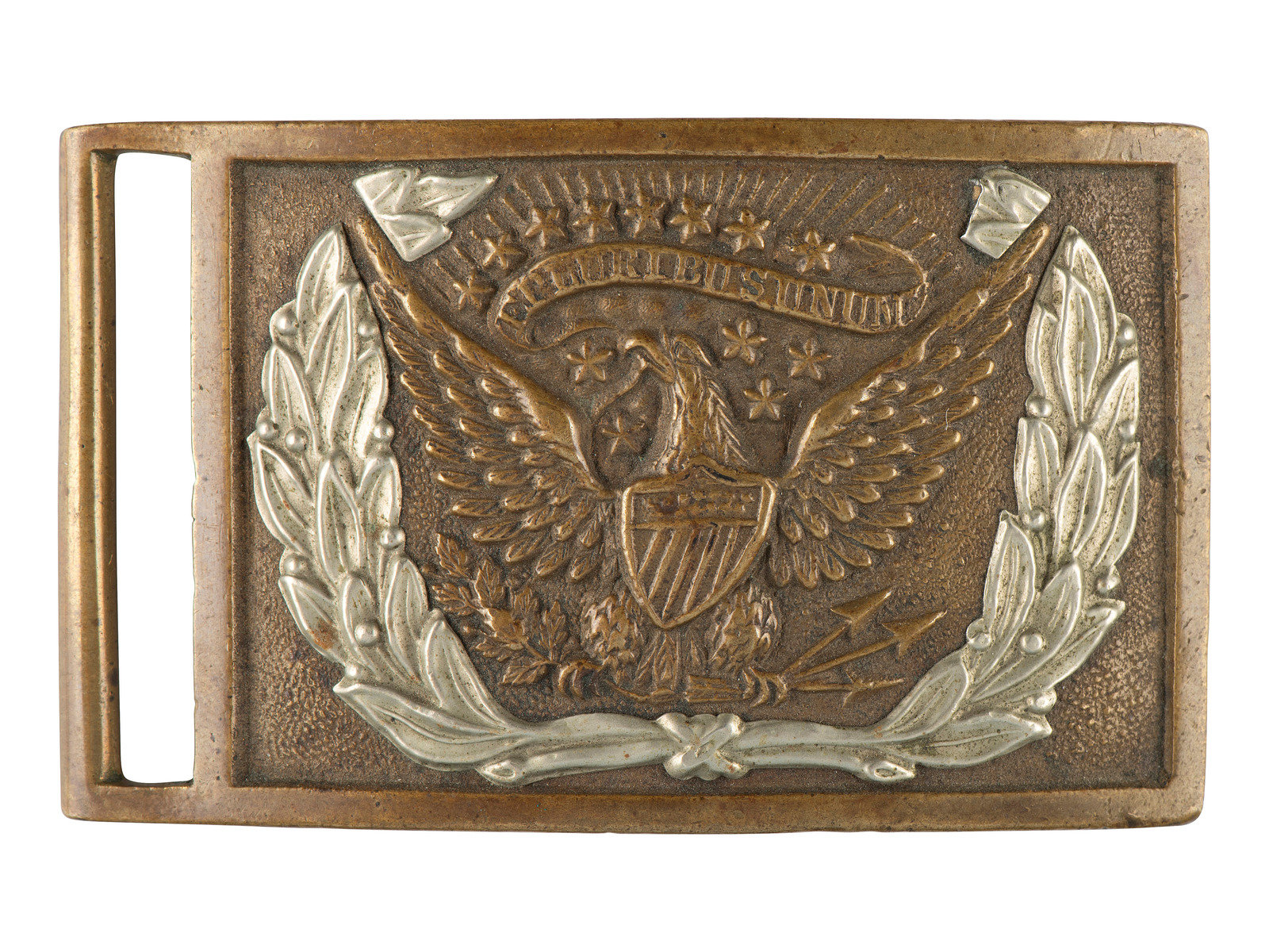 Appraisal: CIVIL WAR Model cast brass eagle belt plate with ID