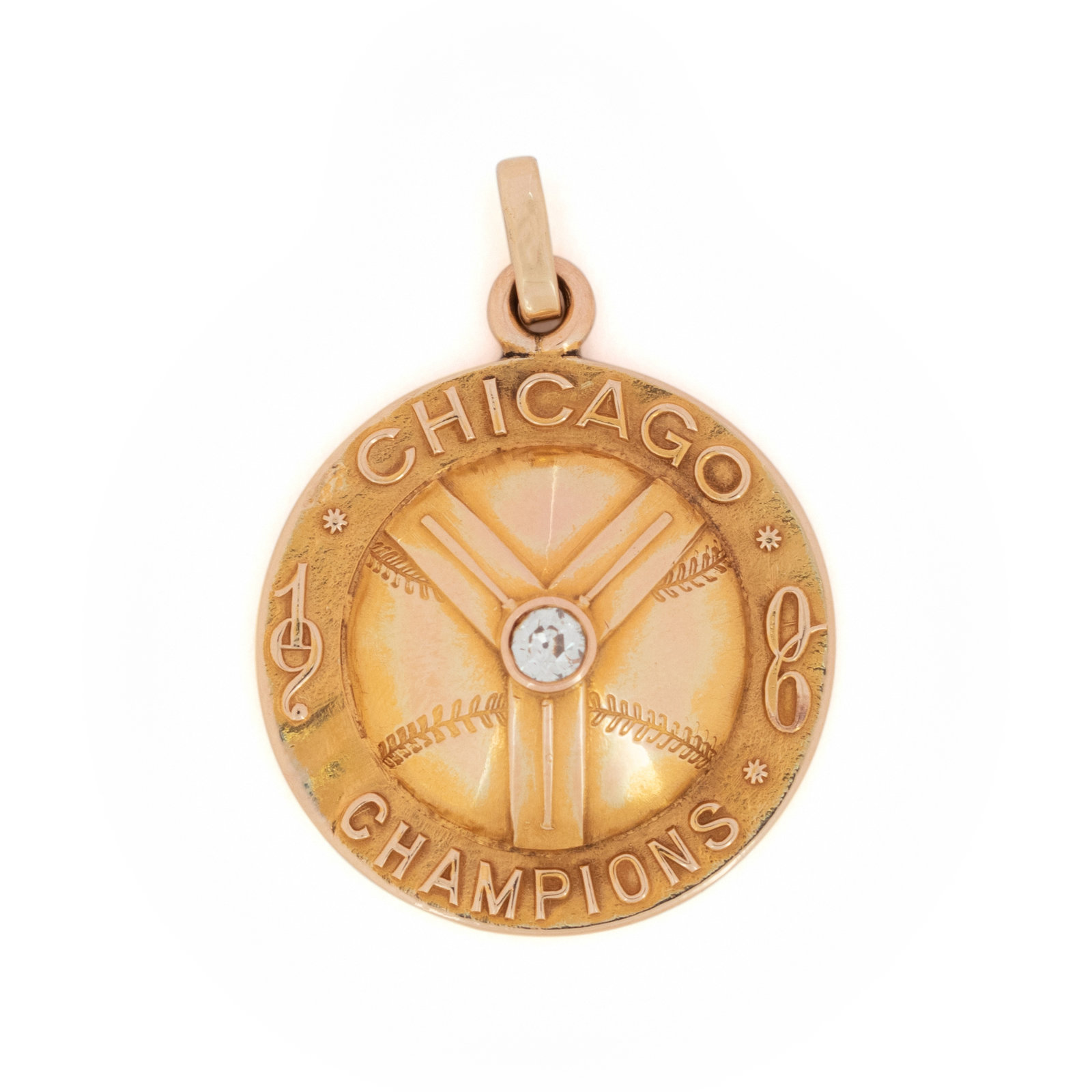 Appraisal: A Chicago Baseball Champions Gold and Diamond Medallion Presented to