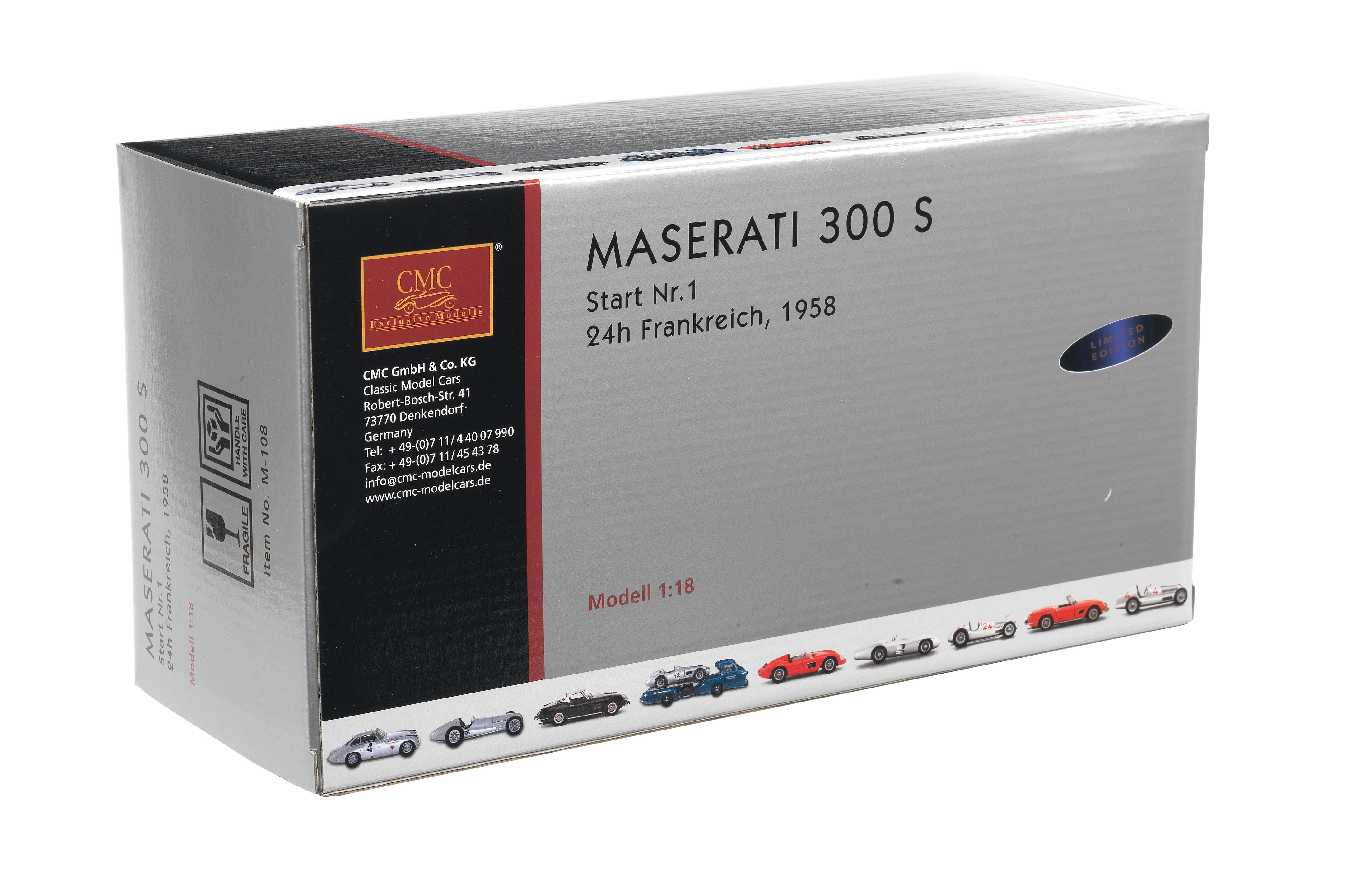 Appraisal: A BOXED SCALE DIE-CAST MODEL OF A MASERATI S BY