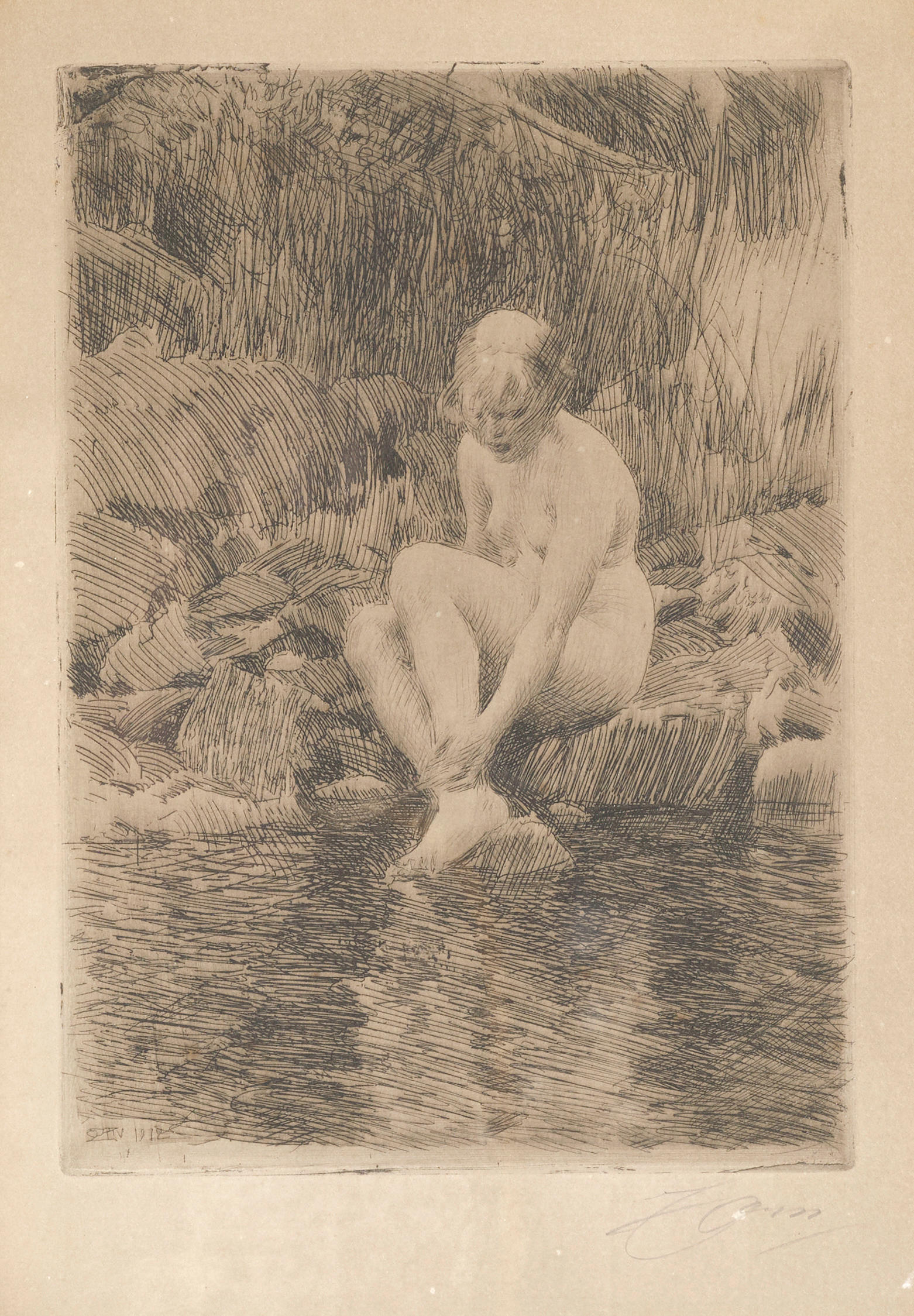 Appraisal: ANDERS LEONARD ZORN SWEDISH - Dagmar Hjert Hjert Etching on