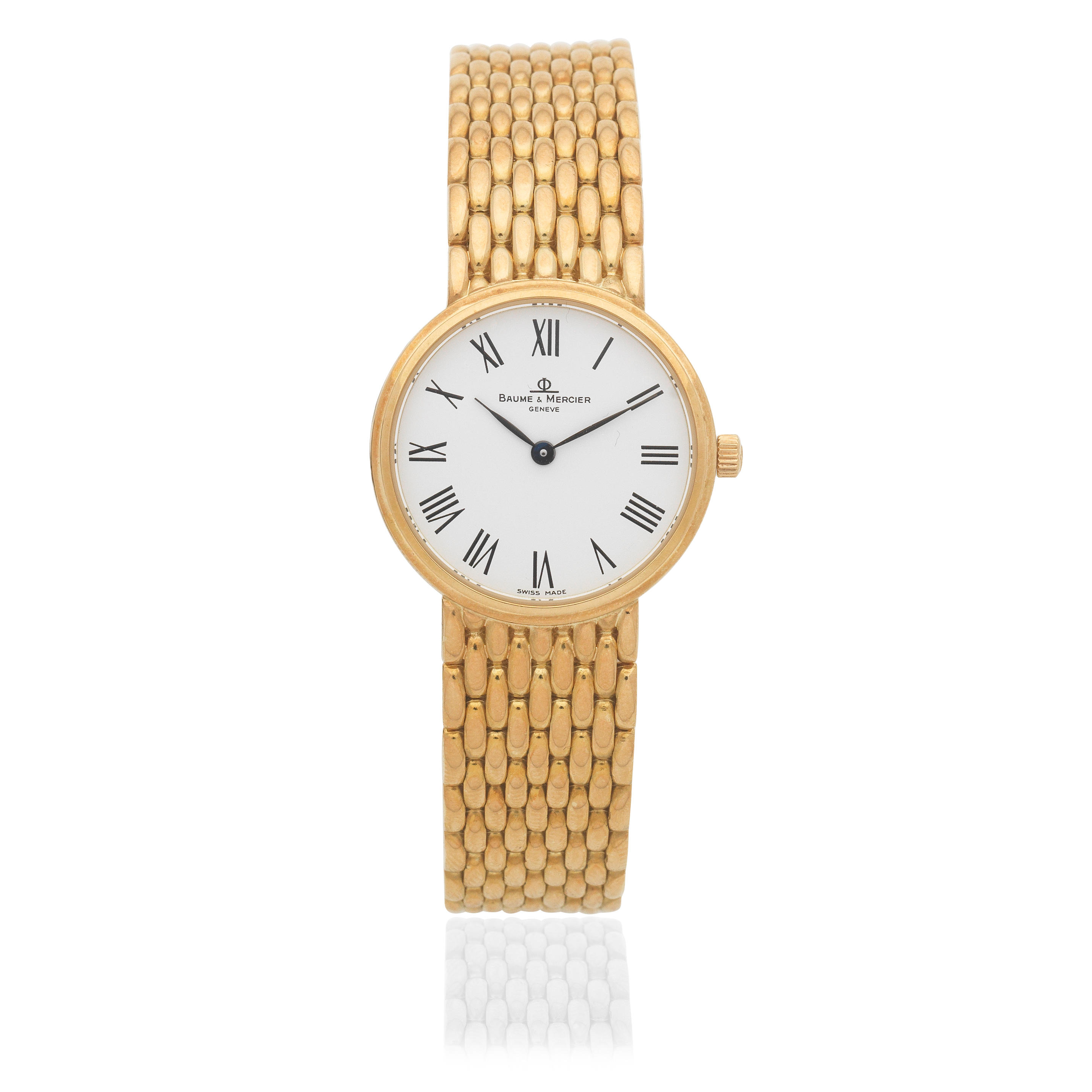 Appraisal: BAUME MERCIER A LADY'S K GOLD QUARTZ BRACELET WATCH Reference