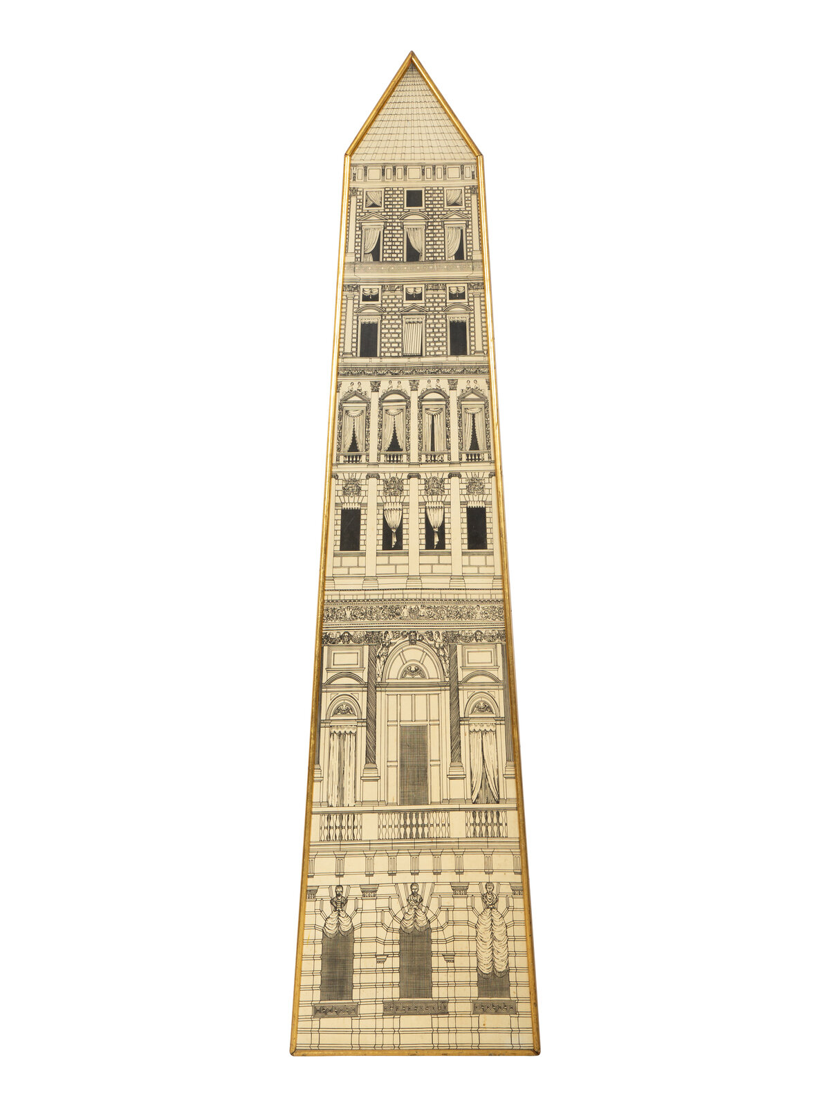 Appraisal: Piero Fornasetti Italian - Obelisco Circa lithographically printed on masonite