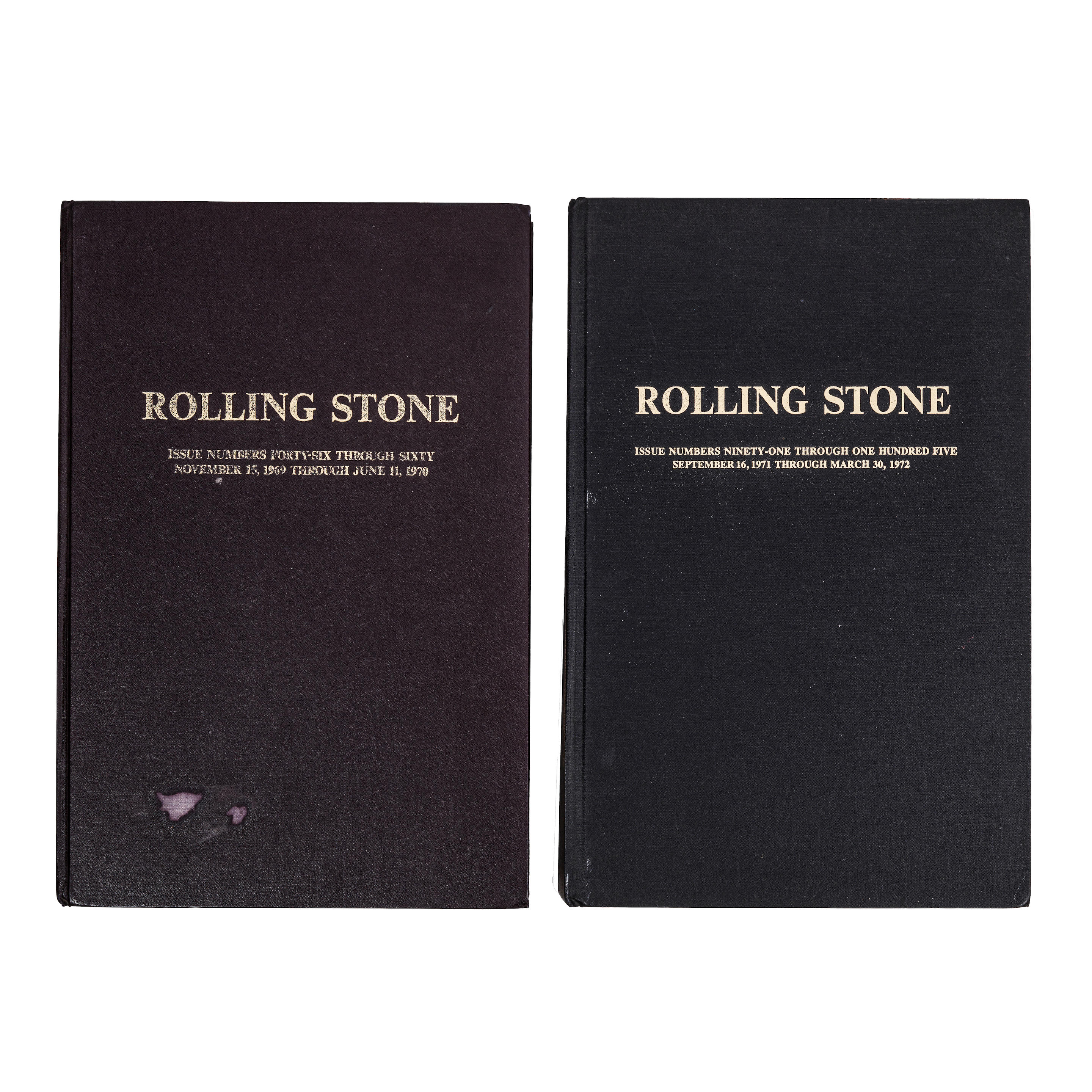 Appraisal: ROLLING STONE COLLECTION OF MAGAZINES AND HARD BOUND VOLUMES -