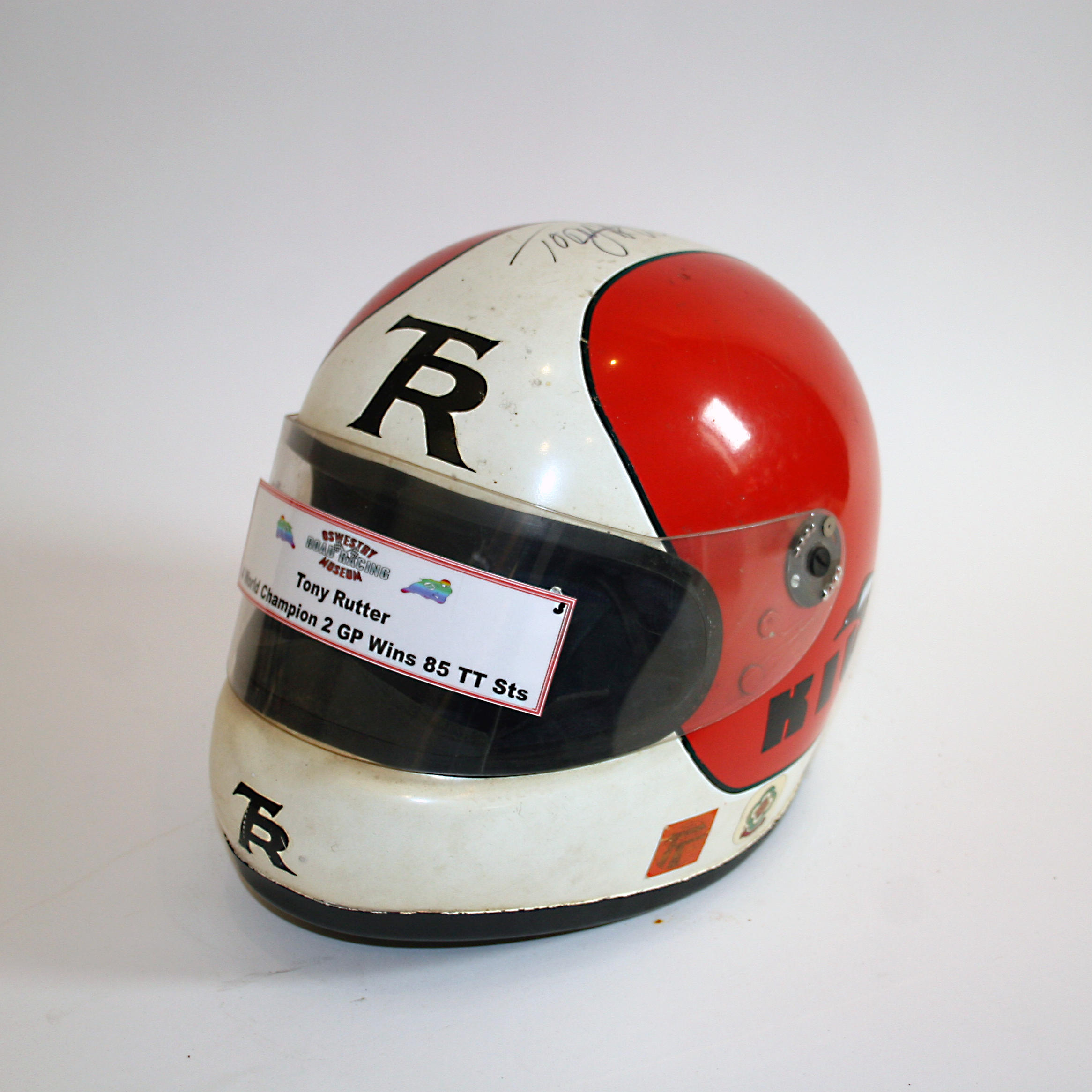 Appraisal: TONY RUTTER A SIGNED FULL-FACE HELMET BY KIWI SWISS MADE