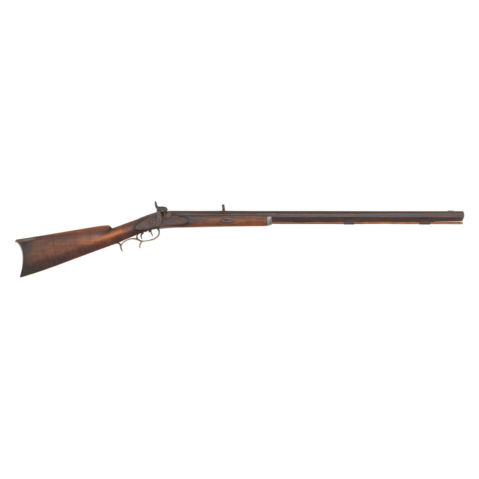 Appraisal: Samuel Hawken Percussion Light Sporting Rifle caliber octagonal barrel secured