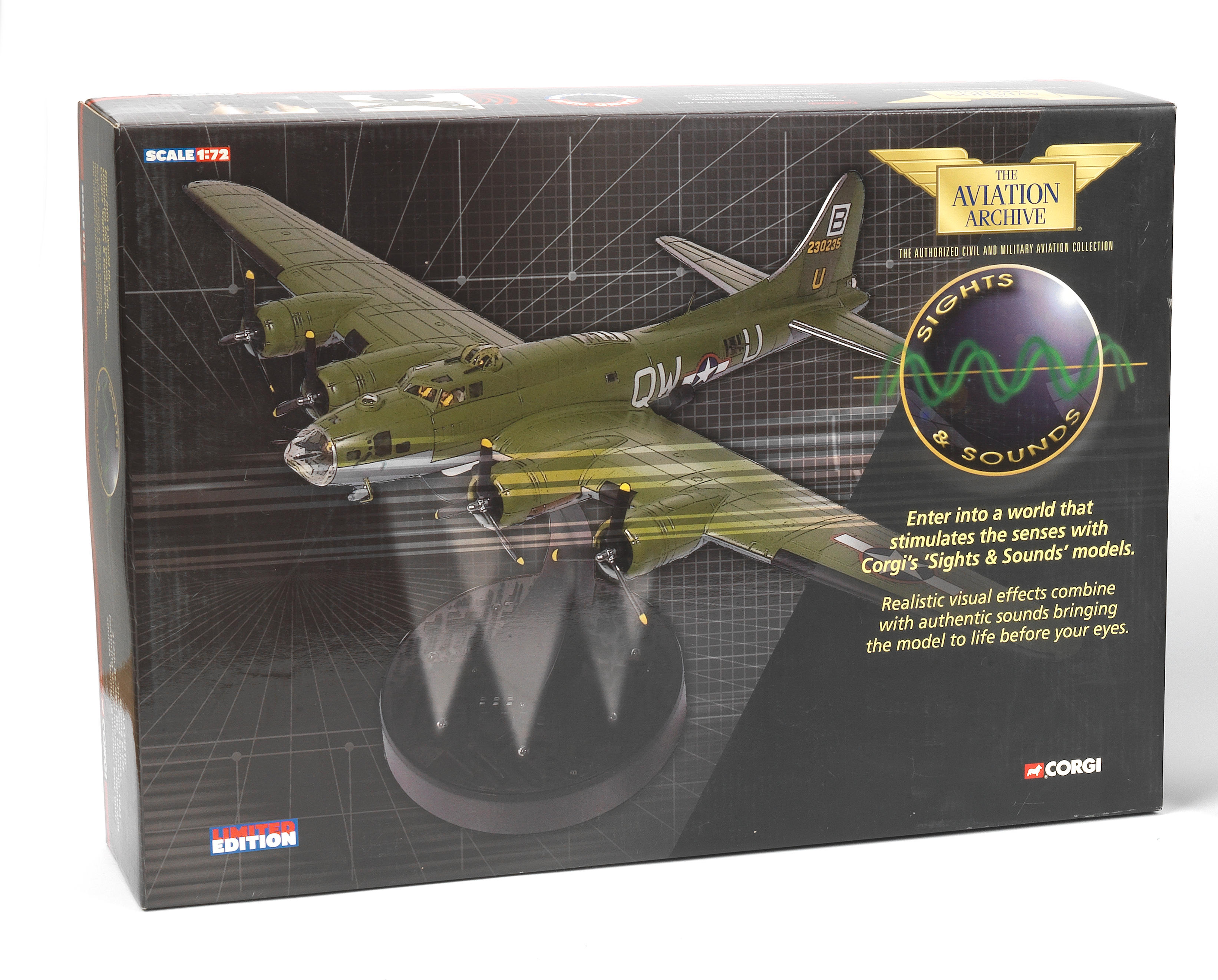 Appraisal: A 'SIGHTS SOUNDS' SERIES BOXED SCALE DIE-CAST METAL MODEL BOEING