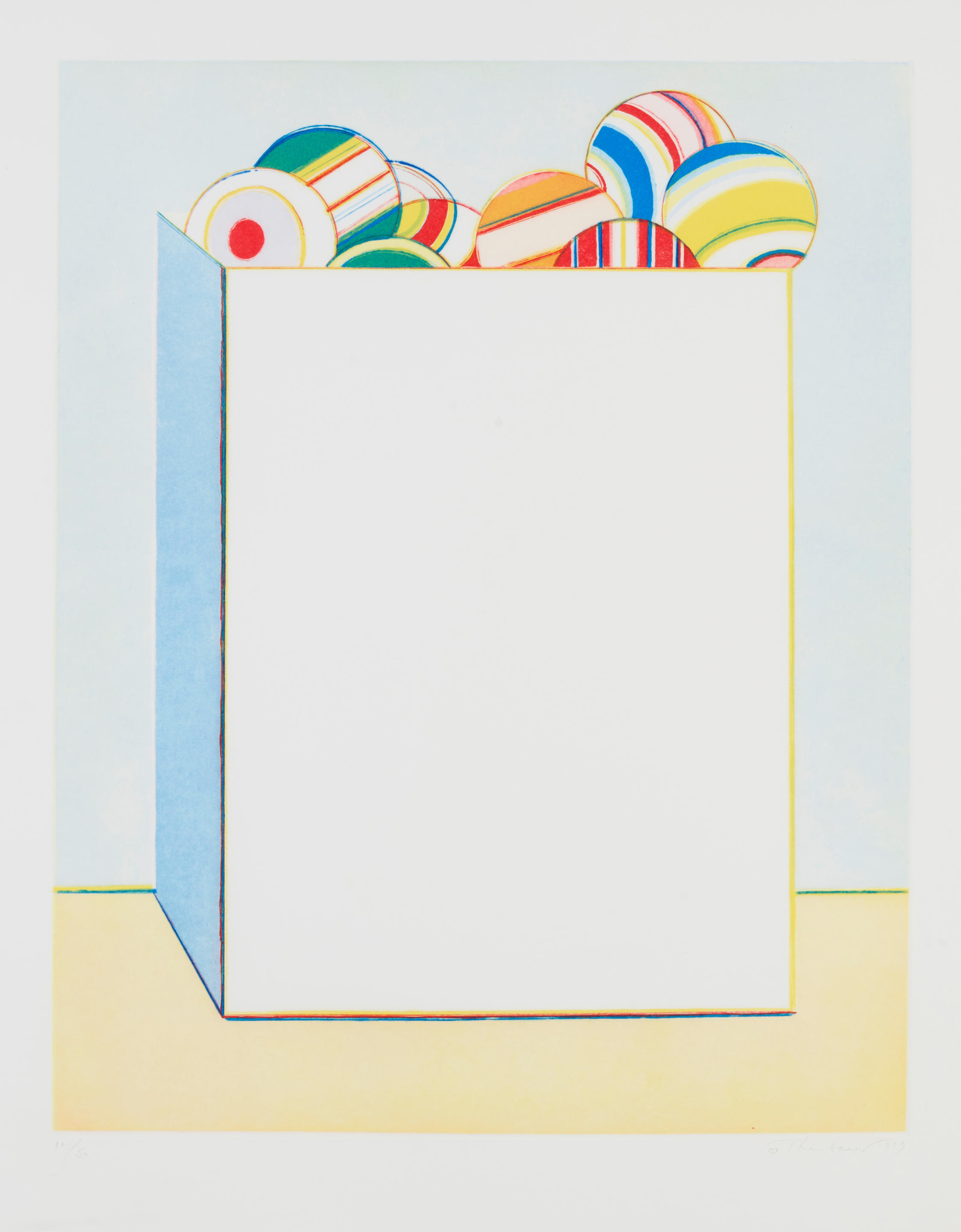 Appraisal: WAYNE THIEBAUD - Boxed Balls From Recent Etchings I Aquatint