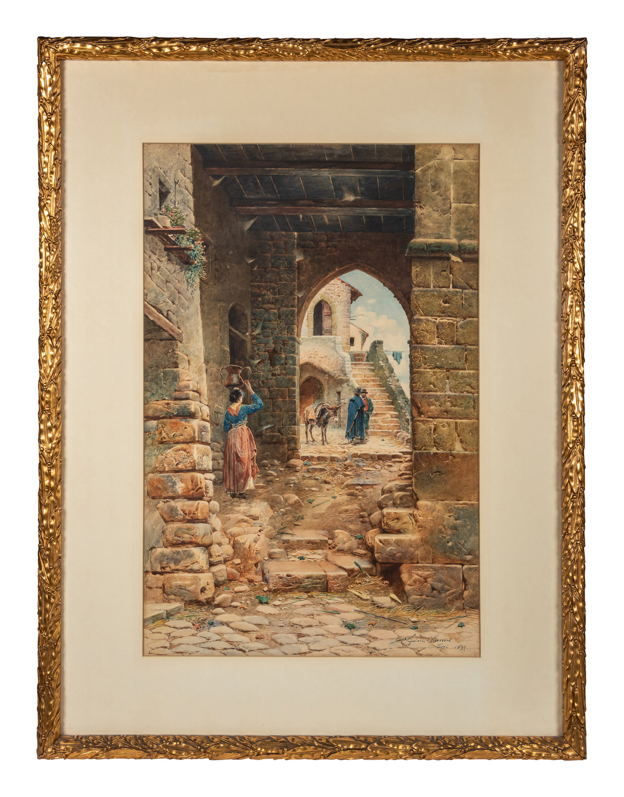 Appraisal: Scipione Simoni Italian - The Arch watercolor on paper signed