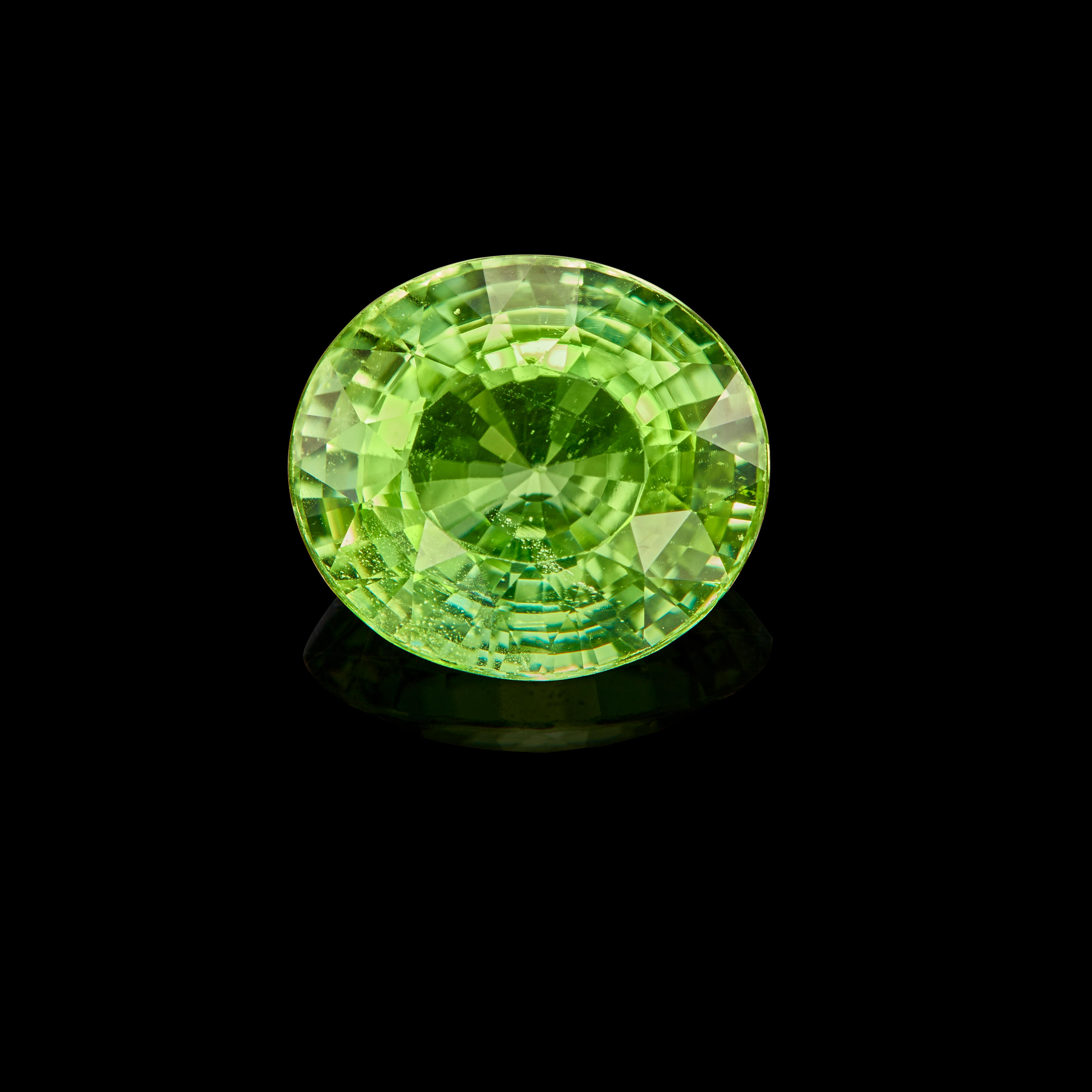 Appraisal: SPODUMENE VAR HIDDENITE Pakistan This oval-cut stone is exemplary for