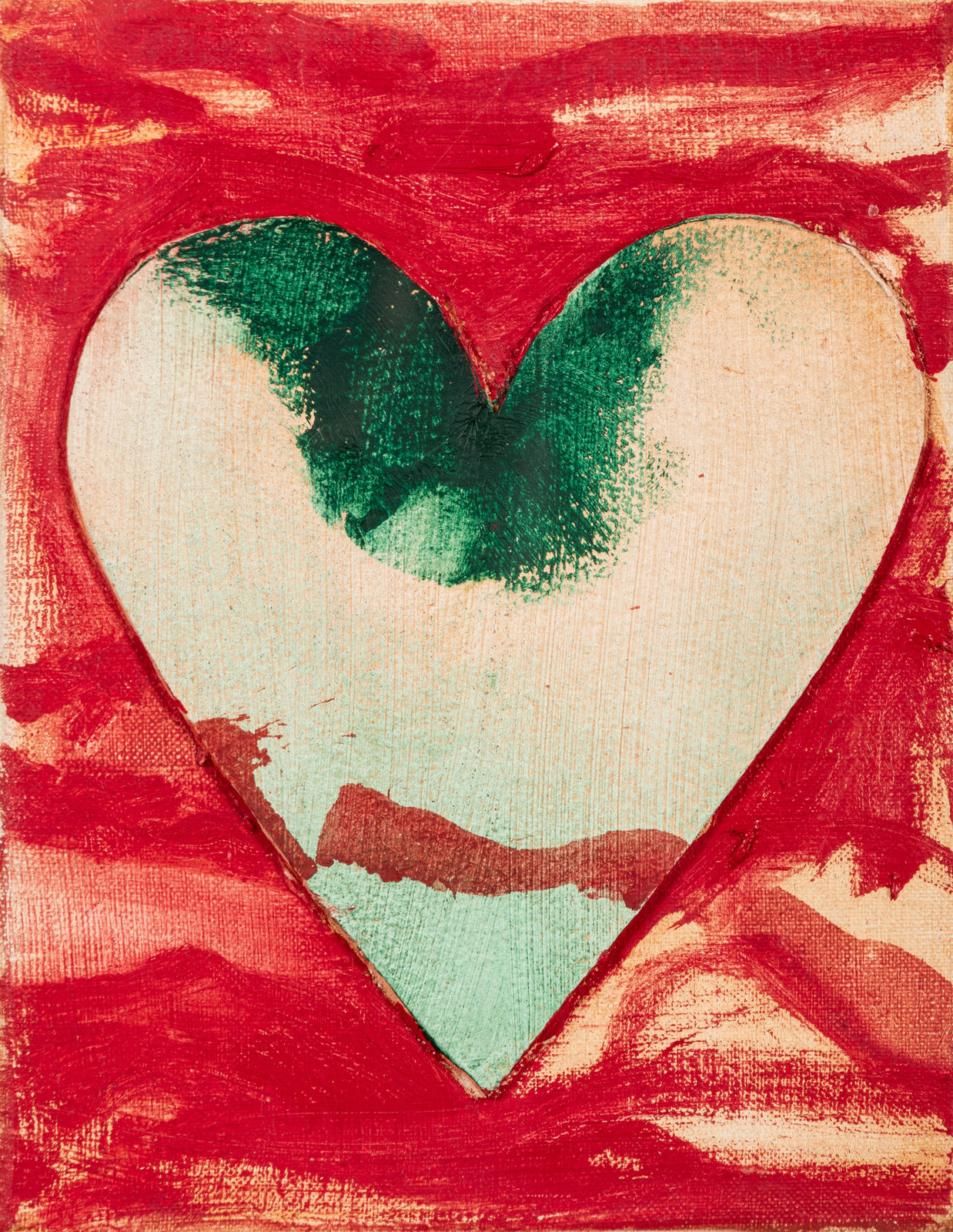 Appraisal: Jim Dine American b Heart Painting J - oil and