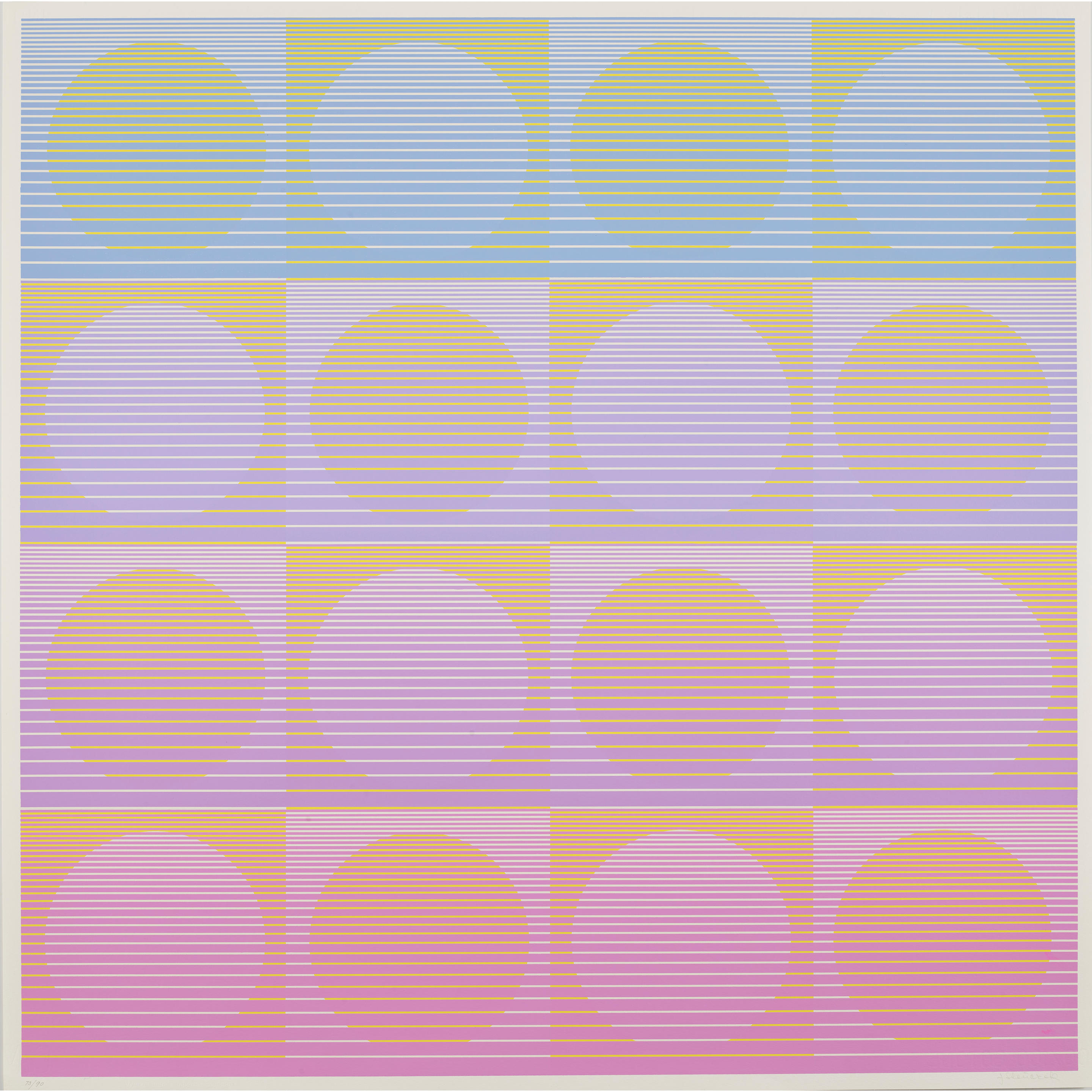 Appraisal: JULIAN STANCZAK - Centered Rings Aerial works Two screenprints in