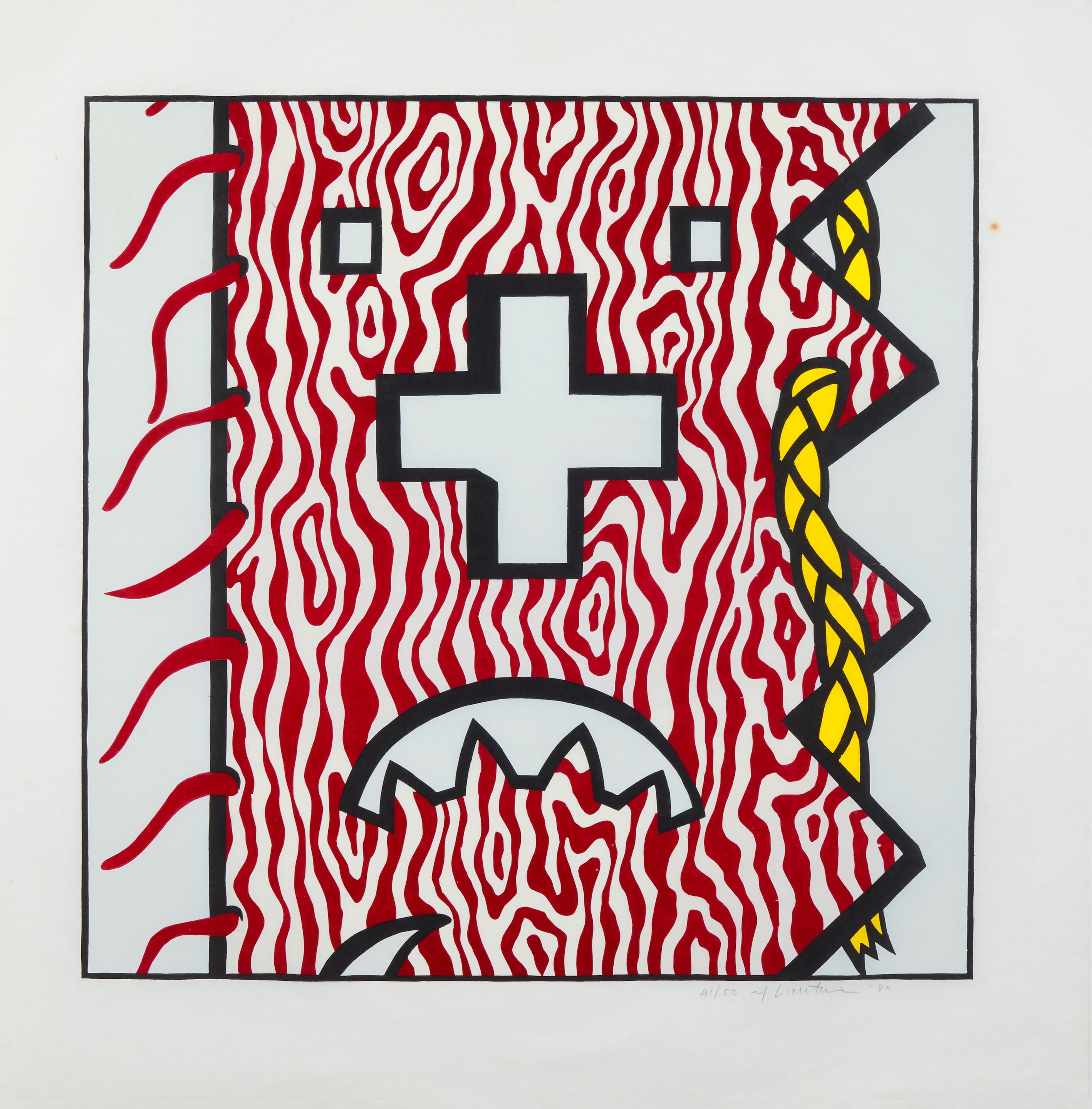 Appraisal: ROY LICHTENSTEIN - American Indian Theme IV from the American