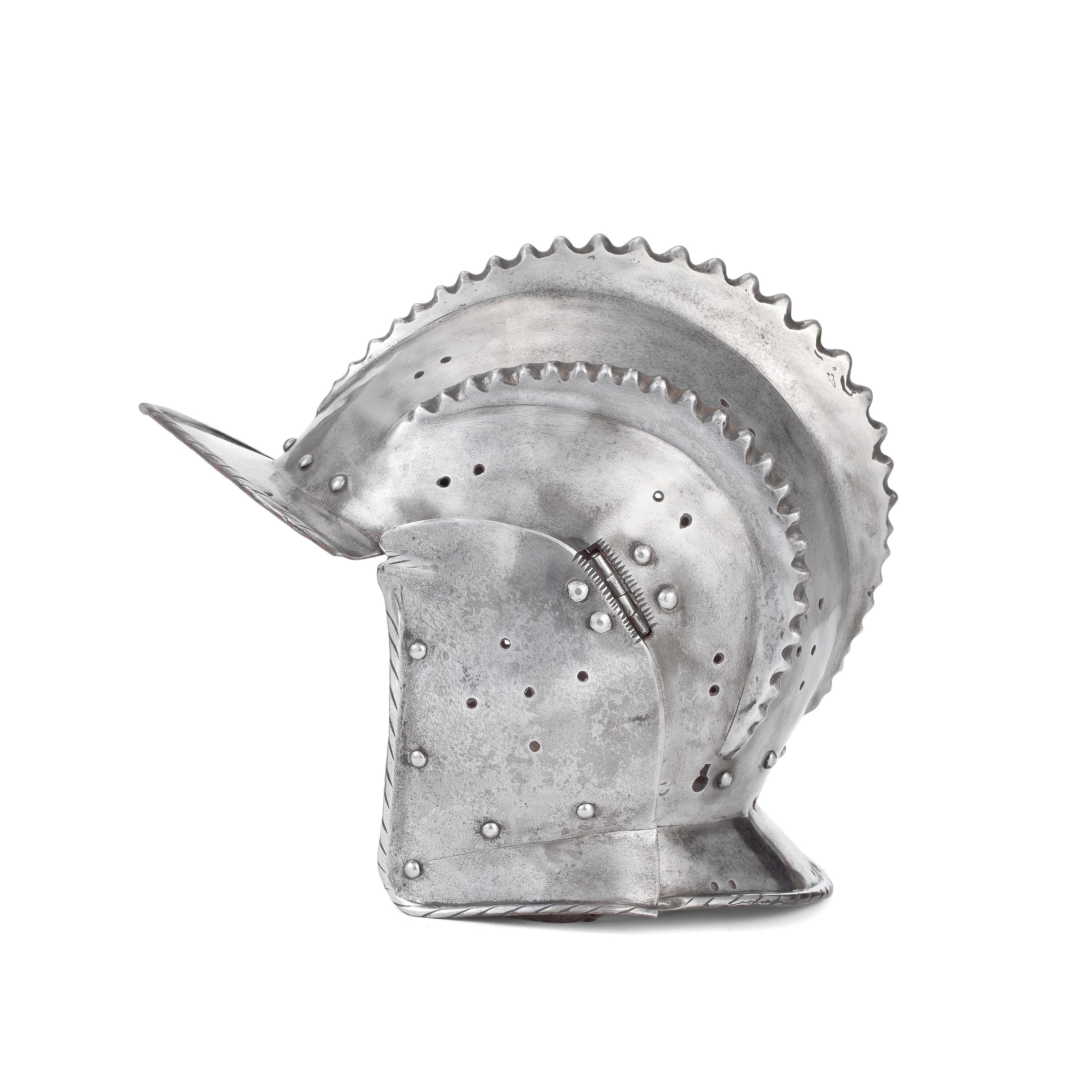 Appraisal: A GERMAN BURGONET CIRCA - PROBABLY AUGSBURG Of bright steel