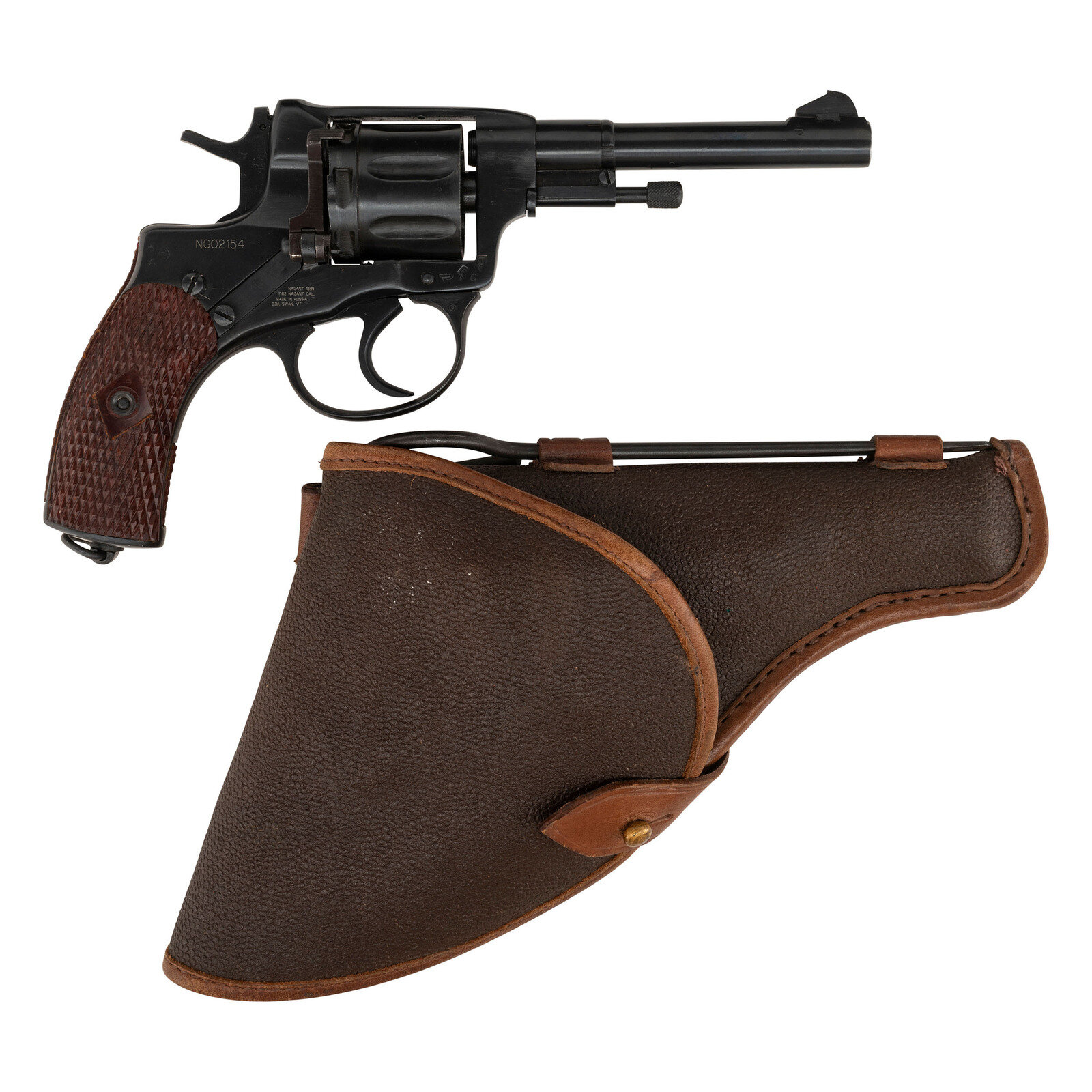 Appraisal: Tula Model Nagant Revolver with Holster and Cleaning Rod x