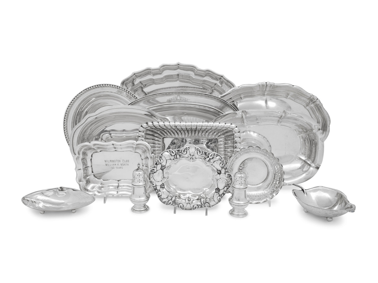 Appraisal: A Collection of American Silver Dishes Various Makers th Century